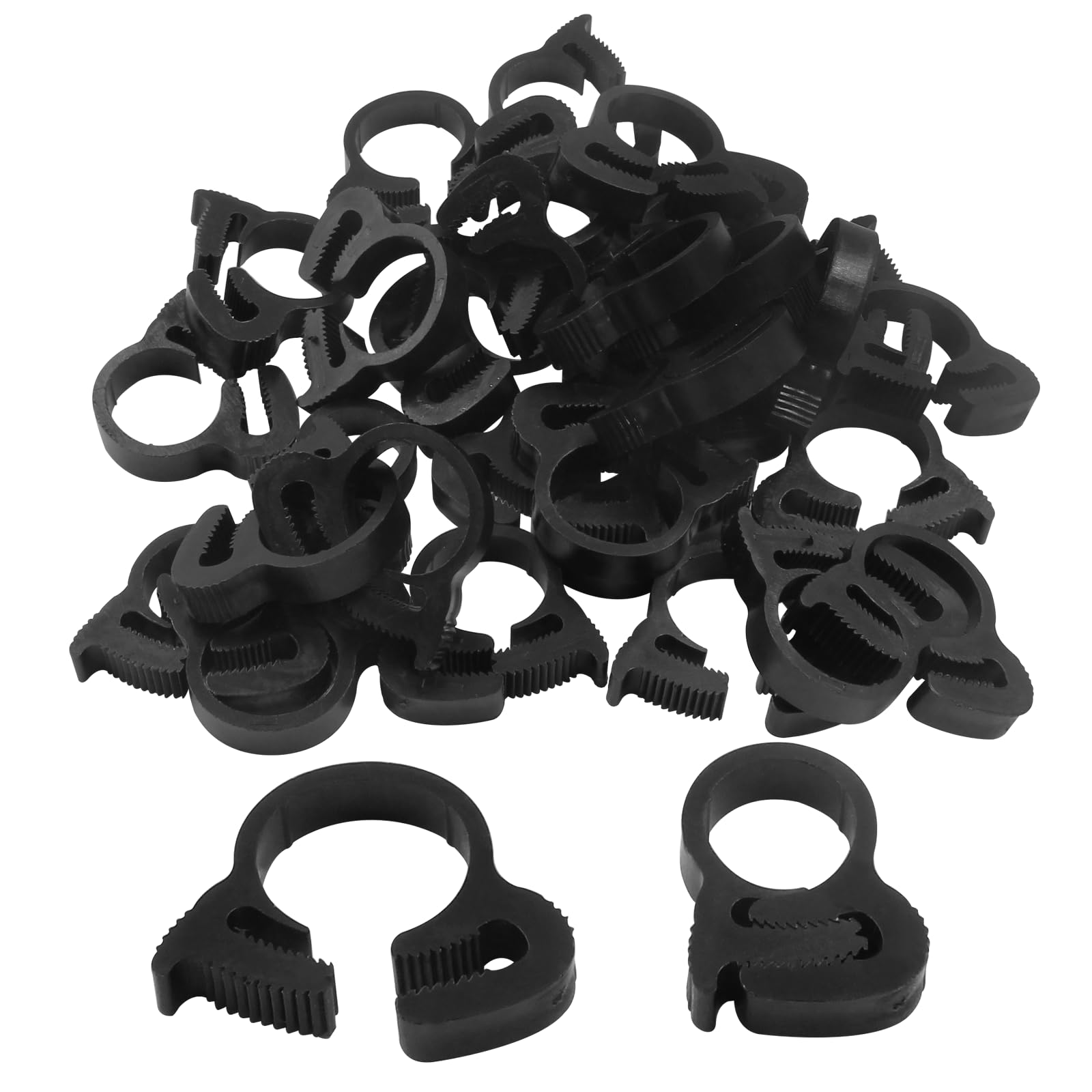 30 Pack Snap Grip Plastic Hose Clamps - 12.3-14mm (1/2 Inch) Double Gripping Nylon Hose Clamps for Automotive, Plumbing, and Home Repair - Secure, Durable, and Easy to Install