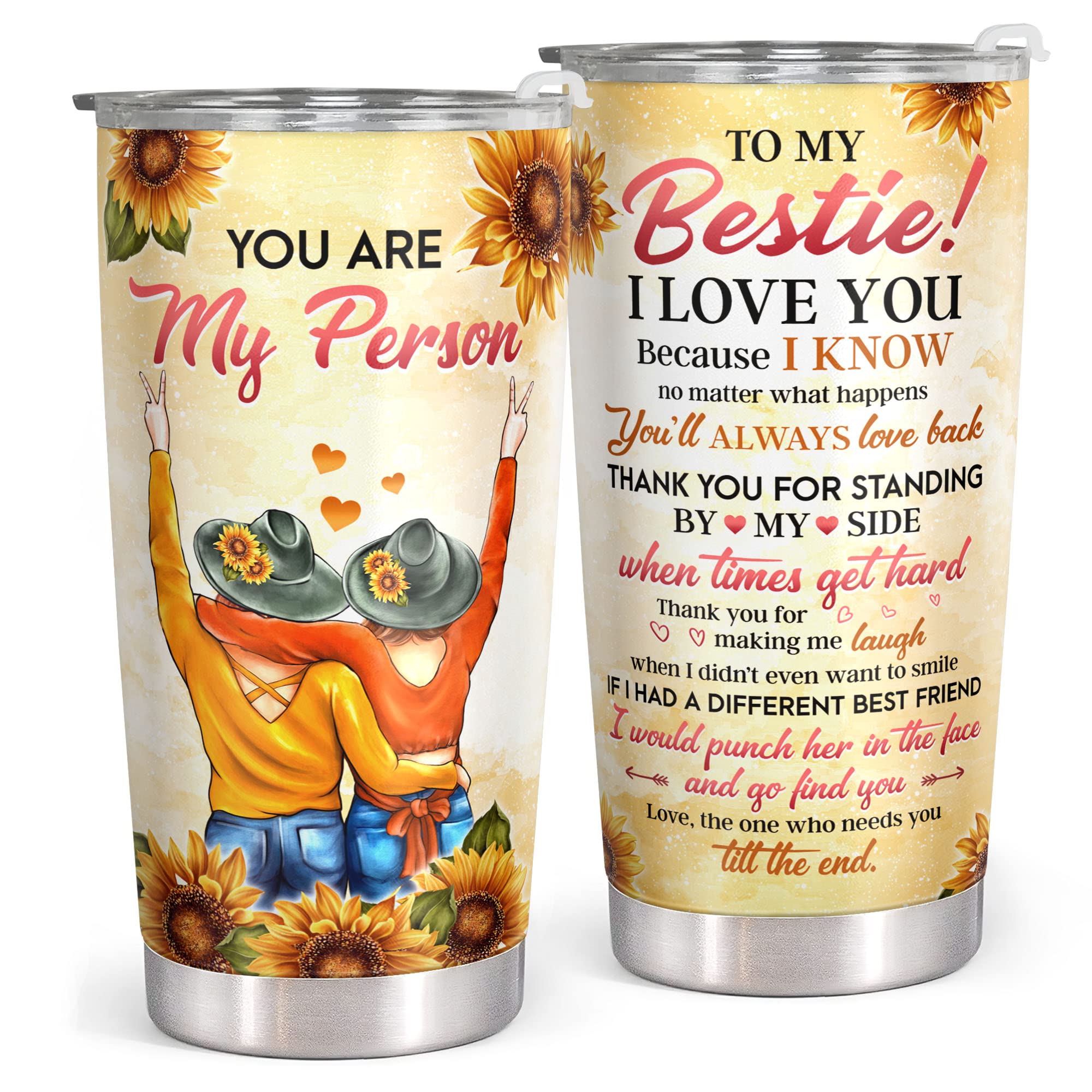 **Pawzity Best Friend Gifts for Women - 20oz Insulated Tumbler Cup for Birthday, Valentine's Day, Christmas - Cute Bestie Gifts for Her - Perfect for Coffee, Tea, and Daily Hydration**