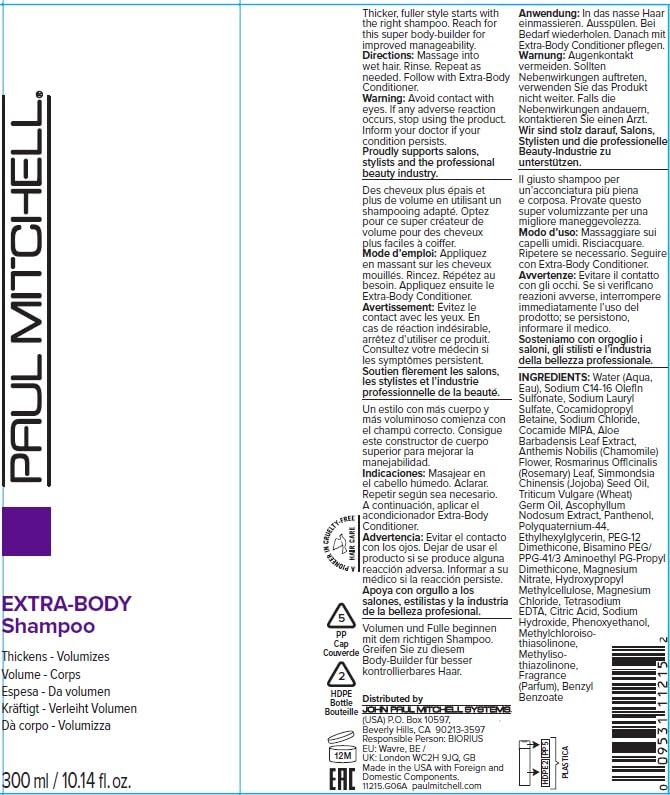 Paul Mitchell Extra-Body Shampoo for Fine Hair - Volumizing & Thickening Formula for Fuller, Healthier Locks | Perfect for Daily Use & Special Occasions