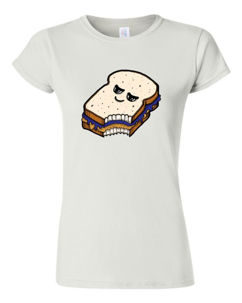 Junior Too Cute to Eat Peanut Butter and Jelly Sandwich DT Novelty T-Shirt - Funny Kids Graphic Tee for School, Playdates & Family Outings