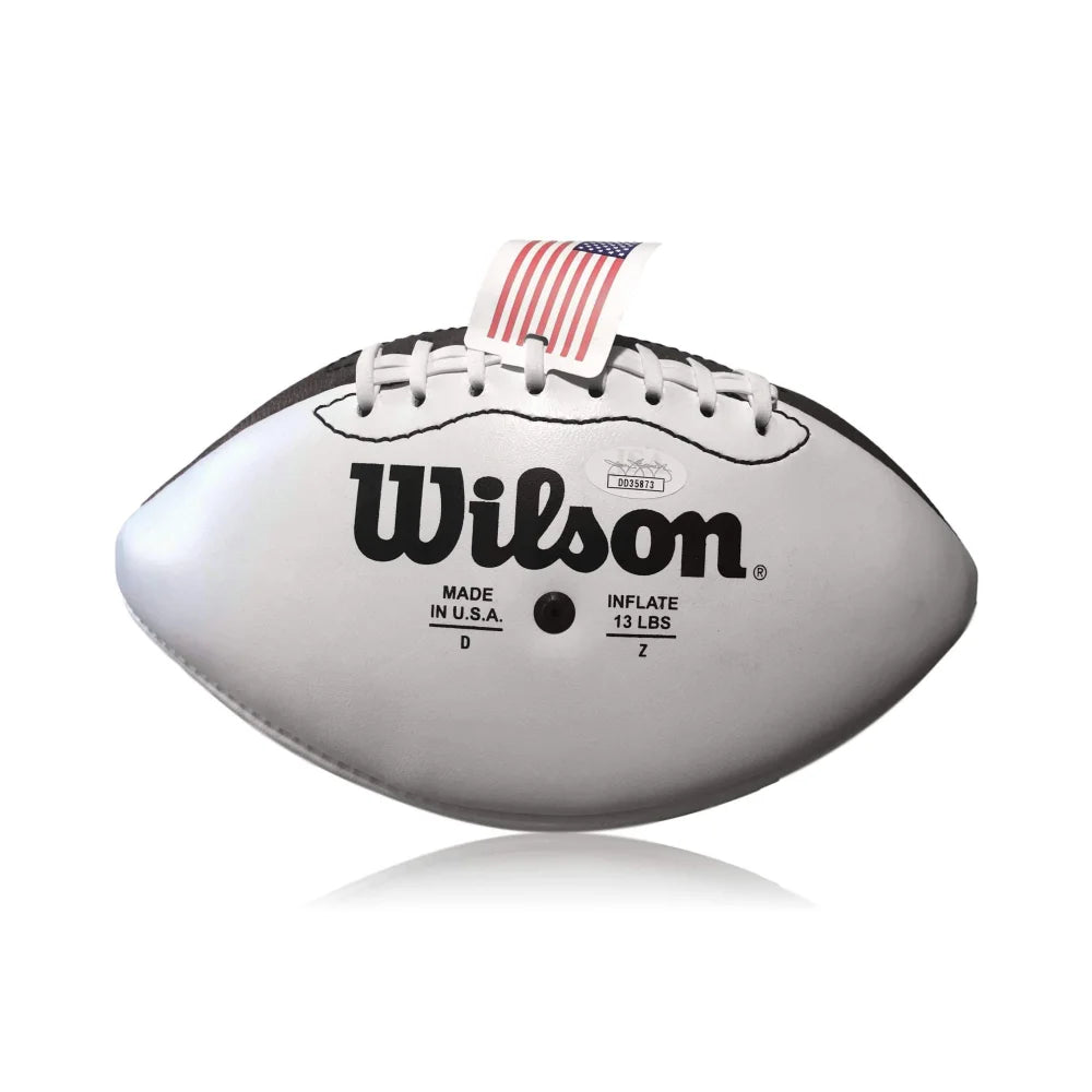 Jim Brown Autographed Cleveland Browns White Panel Football with JSA COA - Perfect for NFL Collectors, Sports Memorabilia Displays & Fan Gifts