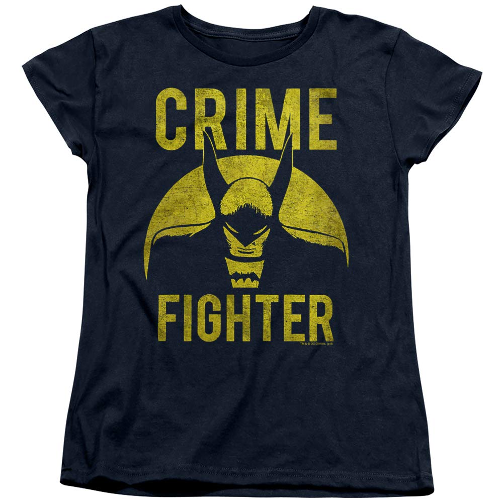 DC Fight Crime Women's T-Shirt | Superhero Graphic Tee | Casual Cotton Shirt for Women | Perfect for Cosplay, Comic Con & Everyday Wear