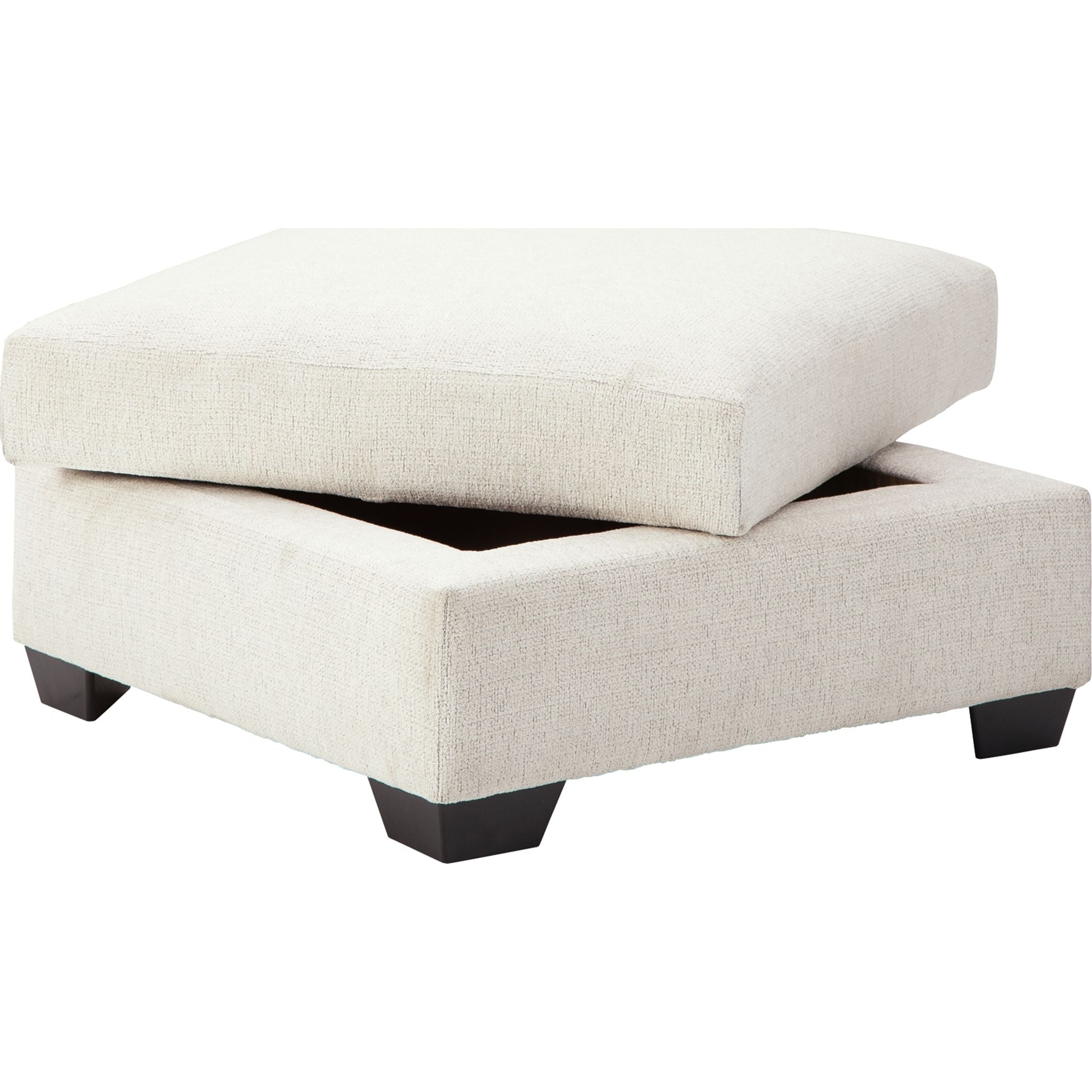 Brantley Storage Ottoman with Lift Top - Snow White - Versatile Footrest, Coffee Table & Hidden Storage for Living Room, Bedroom & Dorm