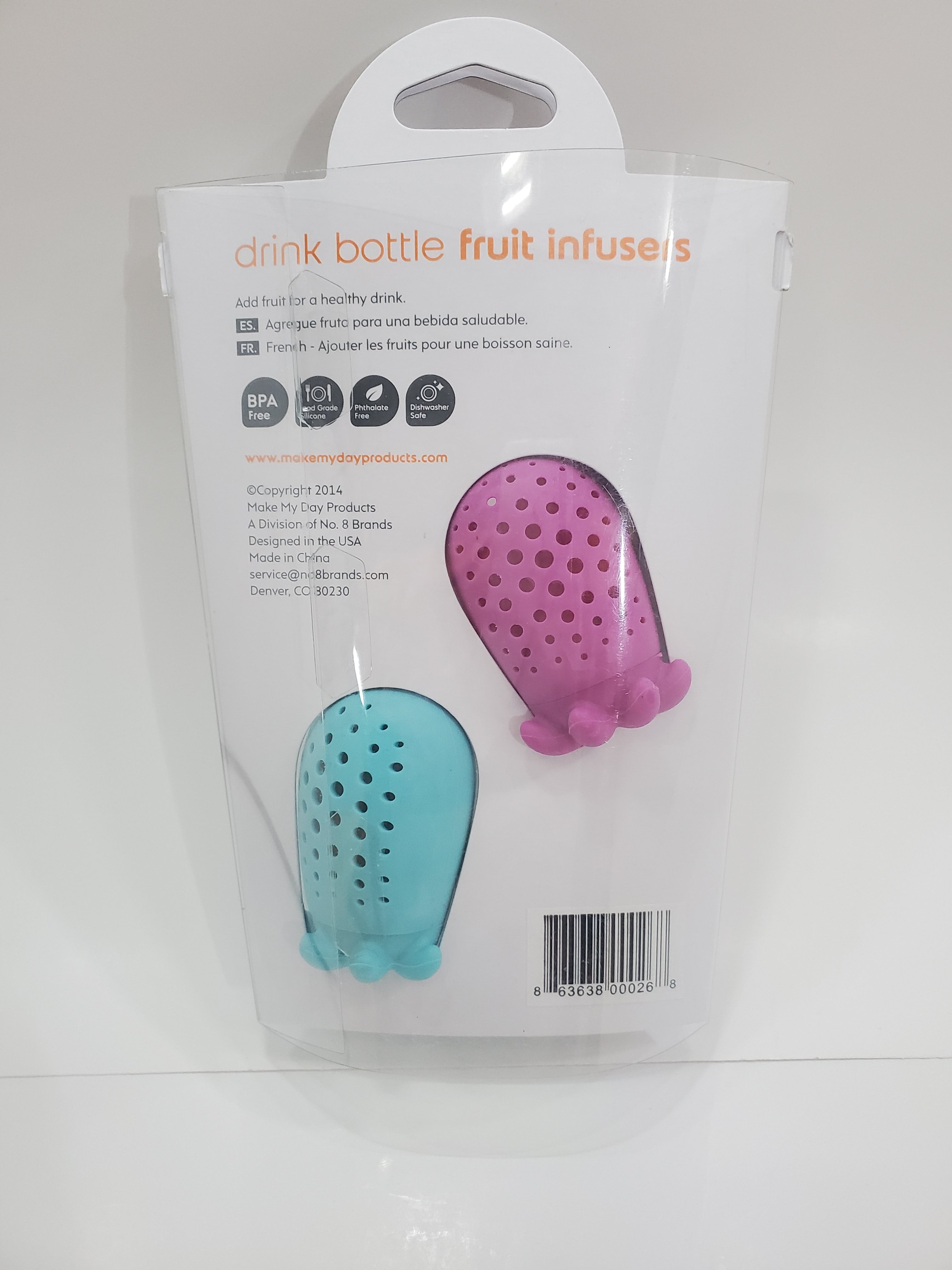 MAKE MY DAY 2-Piece Infuser Water Bottle Set - 74590 - Perfect for Gym, Office & Outdoor Hydration
