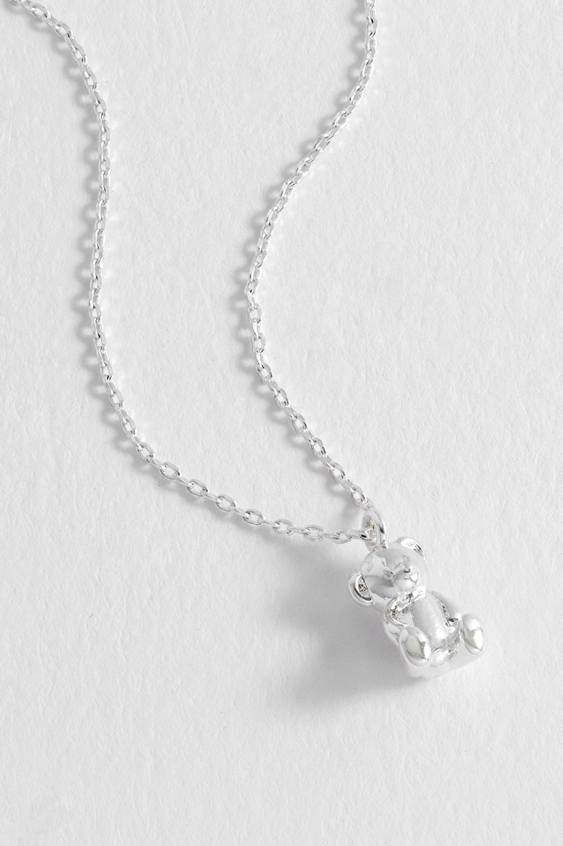 Cute Teddy Bear Pendant Necklace for Women - Sterling Silver or Gold Plated - Perfect Gift for Valentine's Day, Birthday & Anniversary