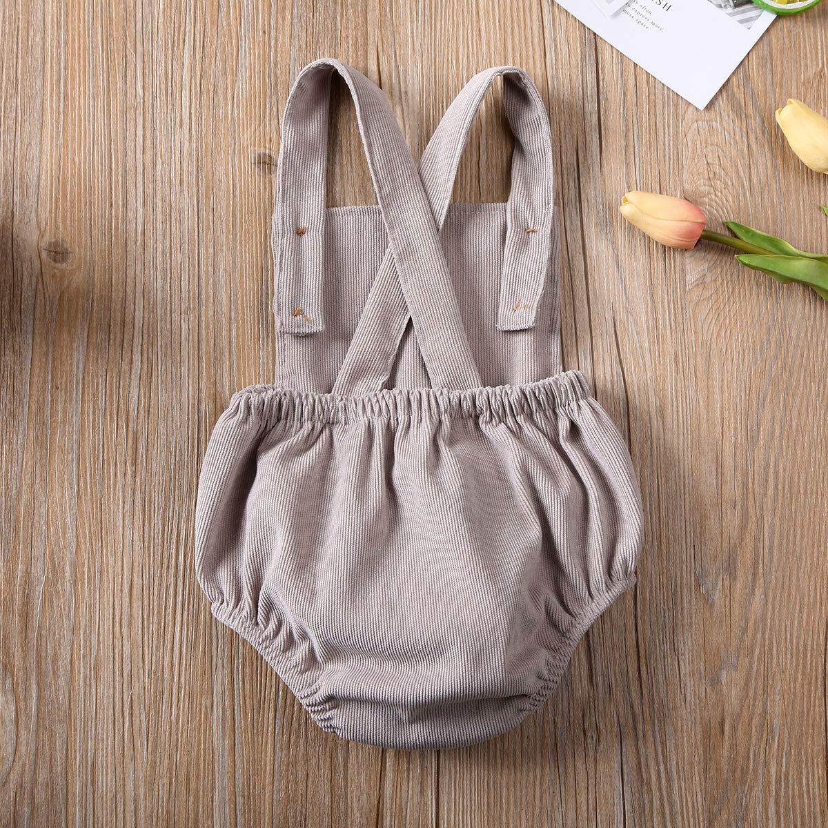 Newborn Baby Girl Romper - Halter Neck Solid Color Bodysuit Jumpsuit | Summer Outfits & Clothes for Infants | Perfect for Playdates, Beach Trips & Family Photos