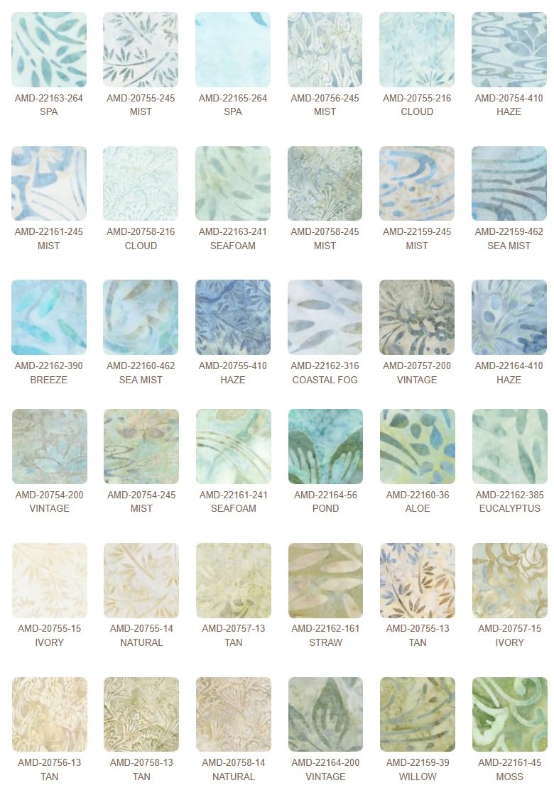 Robert Kaufman Artisan Batiks Morning Mist Bookbinder Fans Fabric - Premium Quilting Cotton for Quilts, Apparel & Home Decor Projects