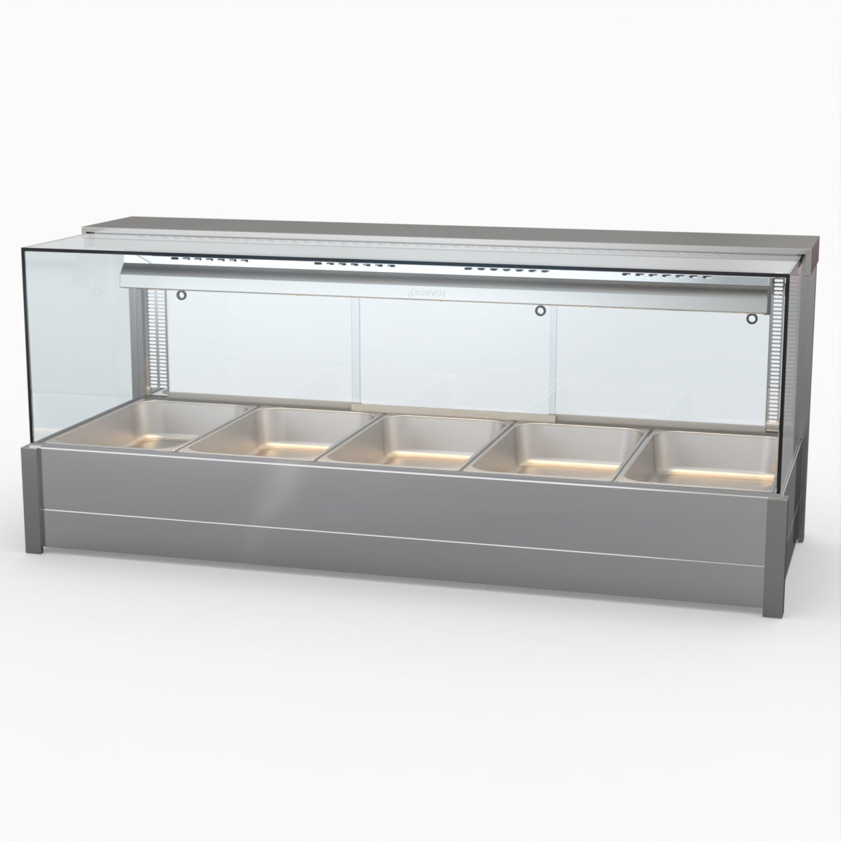 Bonvue BM17SC Square Countertop Bain Marie - Dual Wet & Dry Food Warmer for Restaurants, Catering & Buffets - Perfect for Keeping Soups, Sauces & Dishes Warm