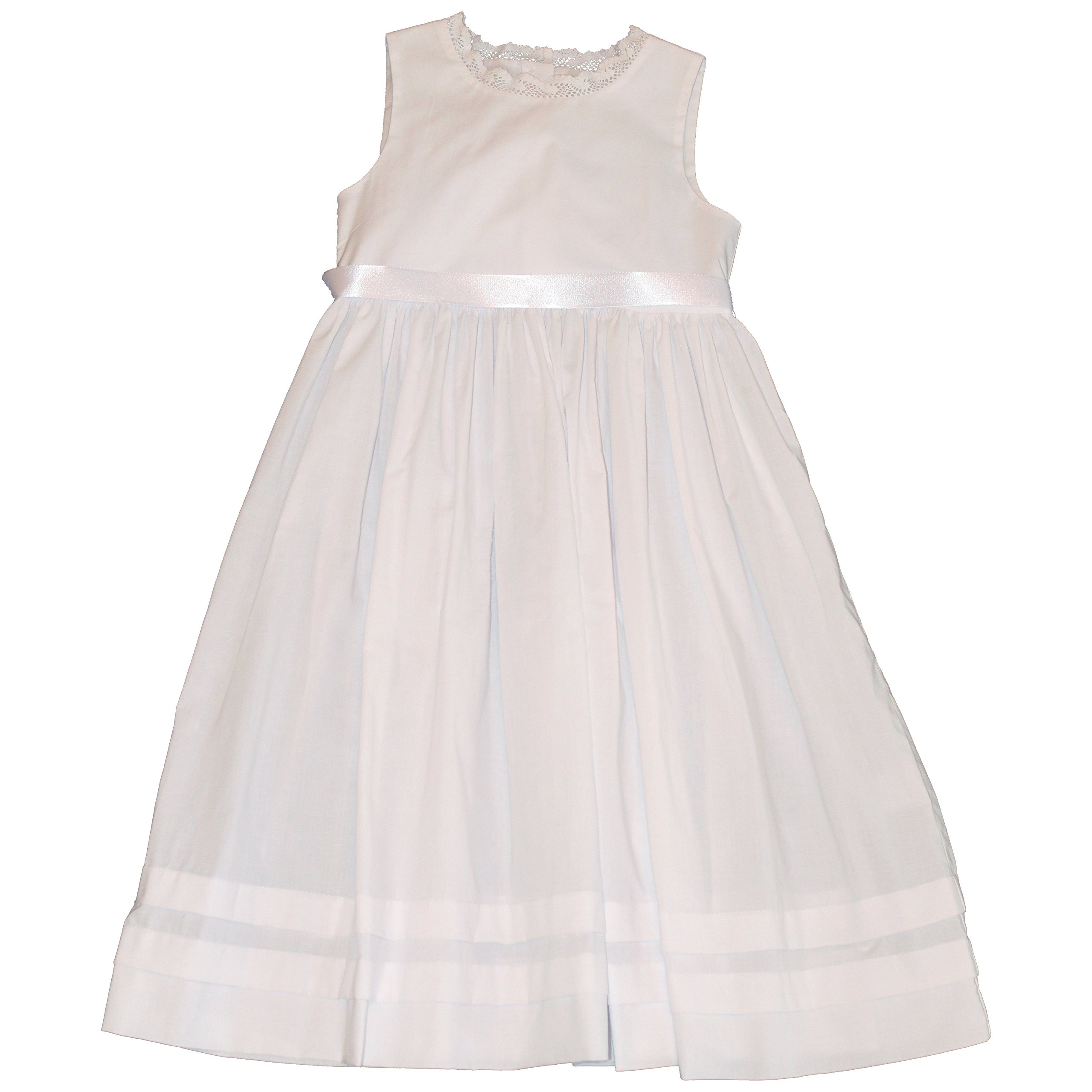 Girls' White Lace Beach Gown with Sash - Flowy Summer Dress for Toddler & Kids - Perfect for Beach Weddings, Photo Shoots & Vacation Outfits