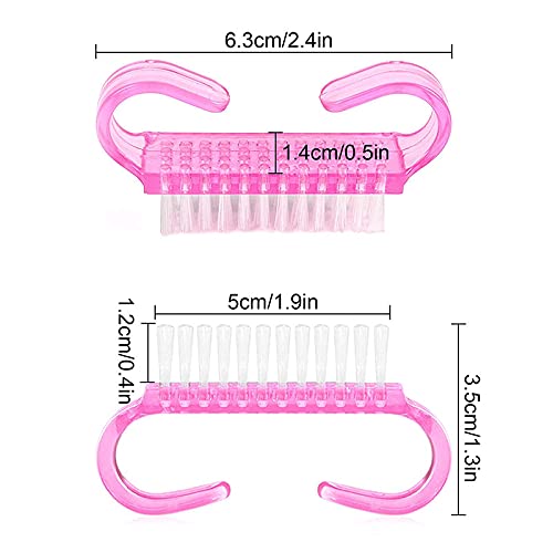 FAMEZA 6-Piece Nail Brush Set for Hand & Foot Care - Acrylic Nail Scrubber, Manicure & Pedicure Tool with Ergonomic Handle - Perfect for DIY Nail Art, Home Salon, and Professional Use