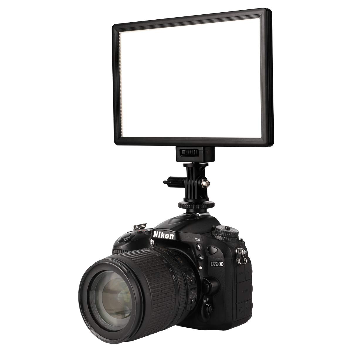 Ultra-Thin LED Video Light Panel with LCD Display - Dimmable Bi-Color 3300K-5600K, CRI95+ Soft Lighting - Includes 110
