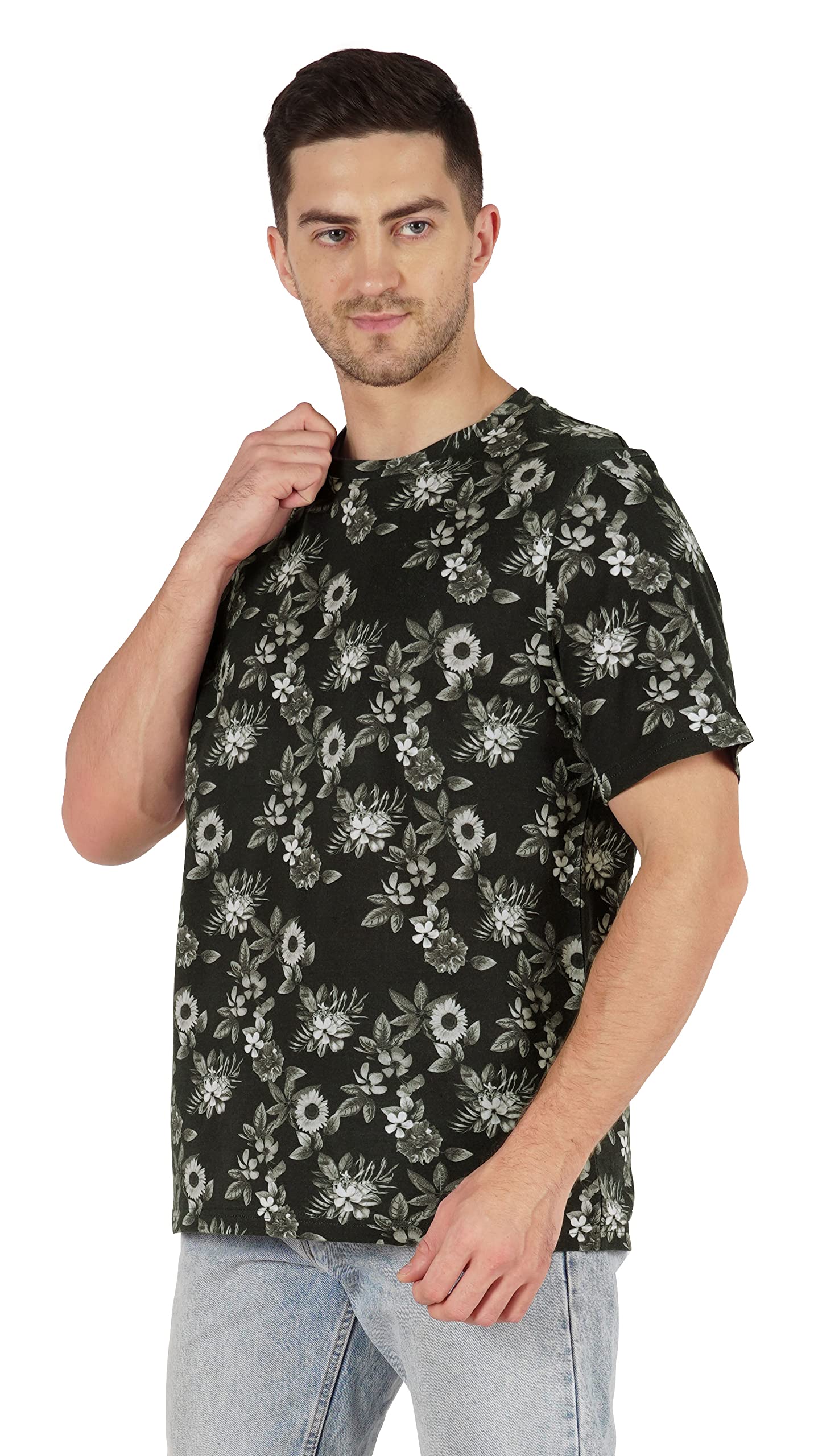 Inkmeso Men's Half Sleeve Loose Fit Printed Casual T-Shirt - Breathable Cotton Tee for Beach, Holiday & Summer Outfits | Perfect for Vacation, Streetwear & Casual Wear