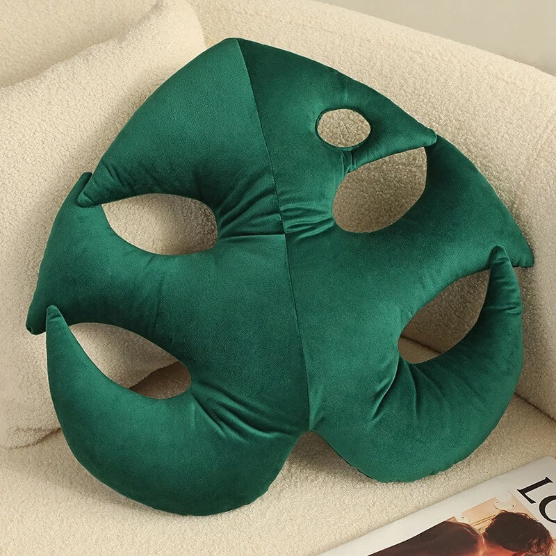 Soft Tropical Leaves Plush Cushion - Decorative Throw Pillow for Sofa, Bed & Outdoor - Perfect for Boho Home Decor, Living Room Accent & Cozy Comfort