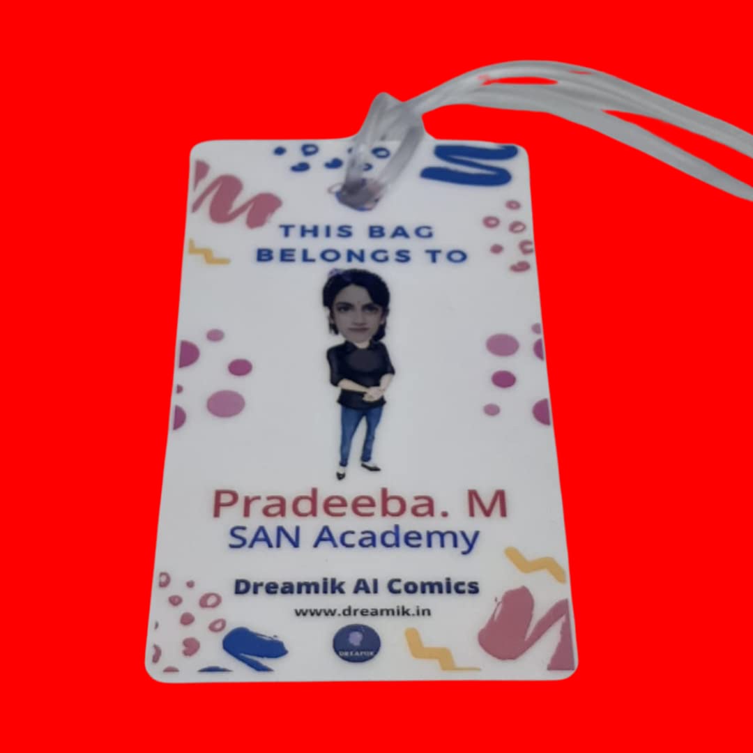 DreamikAI Personalized Laminated School Bag Tags (2 Pack) - Durable Name Labels for Kids Backpacks, Lunch Boxes & Travel Luggage