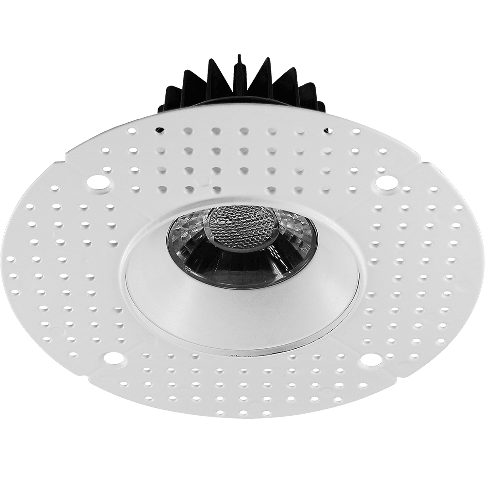 Radiant Lite 3.5 Inch Round Trimless LED Recessed Downlight - 12W Dimmable, CCT Selectable (2700K-5000K) for Kitchen, Living Room & Bedroom Lighting