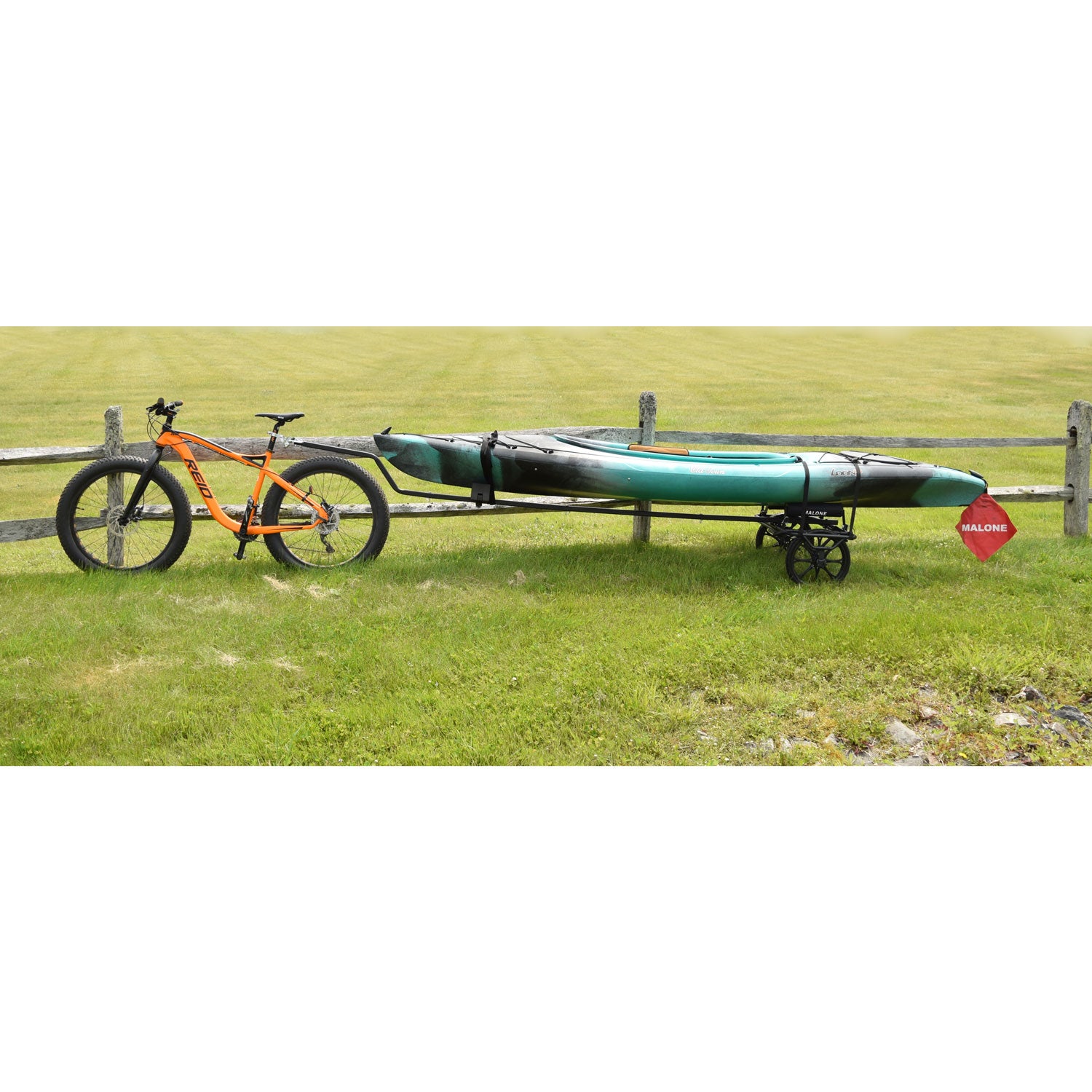 Malone Forge Canoe & Kayak Bike Cart - Portable Watercraft Transport for Outdoor Adventures, Camping, Fishing & Beach Trips