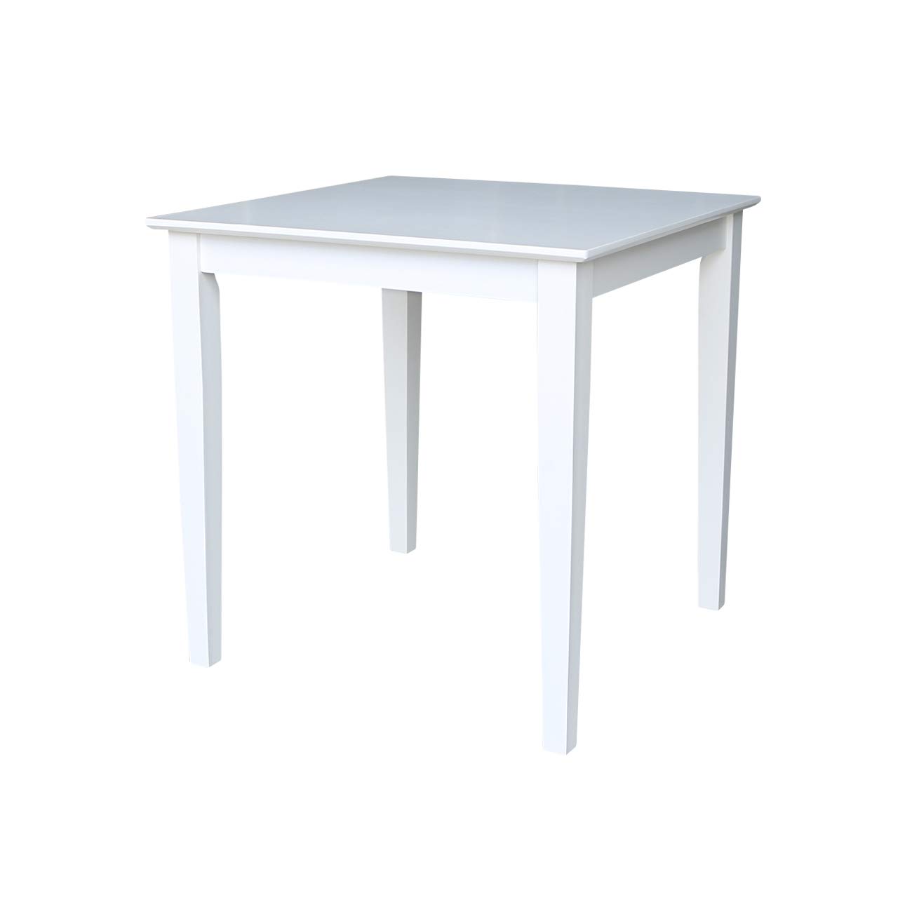 Solid Wood Dining Table with White Finish - International Concepts - Perfect for Kitchen, Dining Room, and Small Space Homes