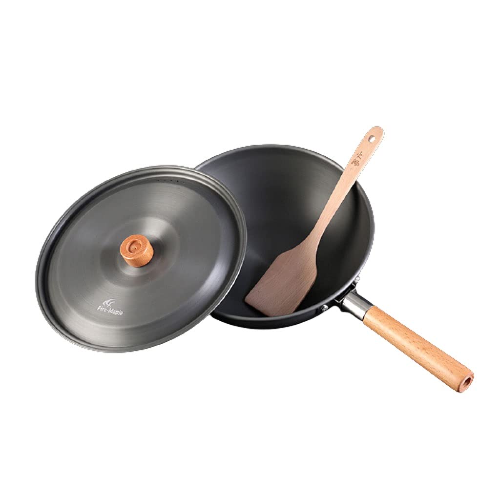 **Lightweight Nonstick Camping Cookware Set - Portable Frying Pan & Wok for Outdoor Camping, Hiking & Backpacking | Open Fire Cooking, Perfect for Campfire Meals & Backcountry Adventures**