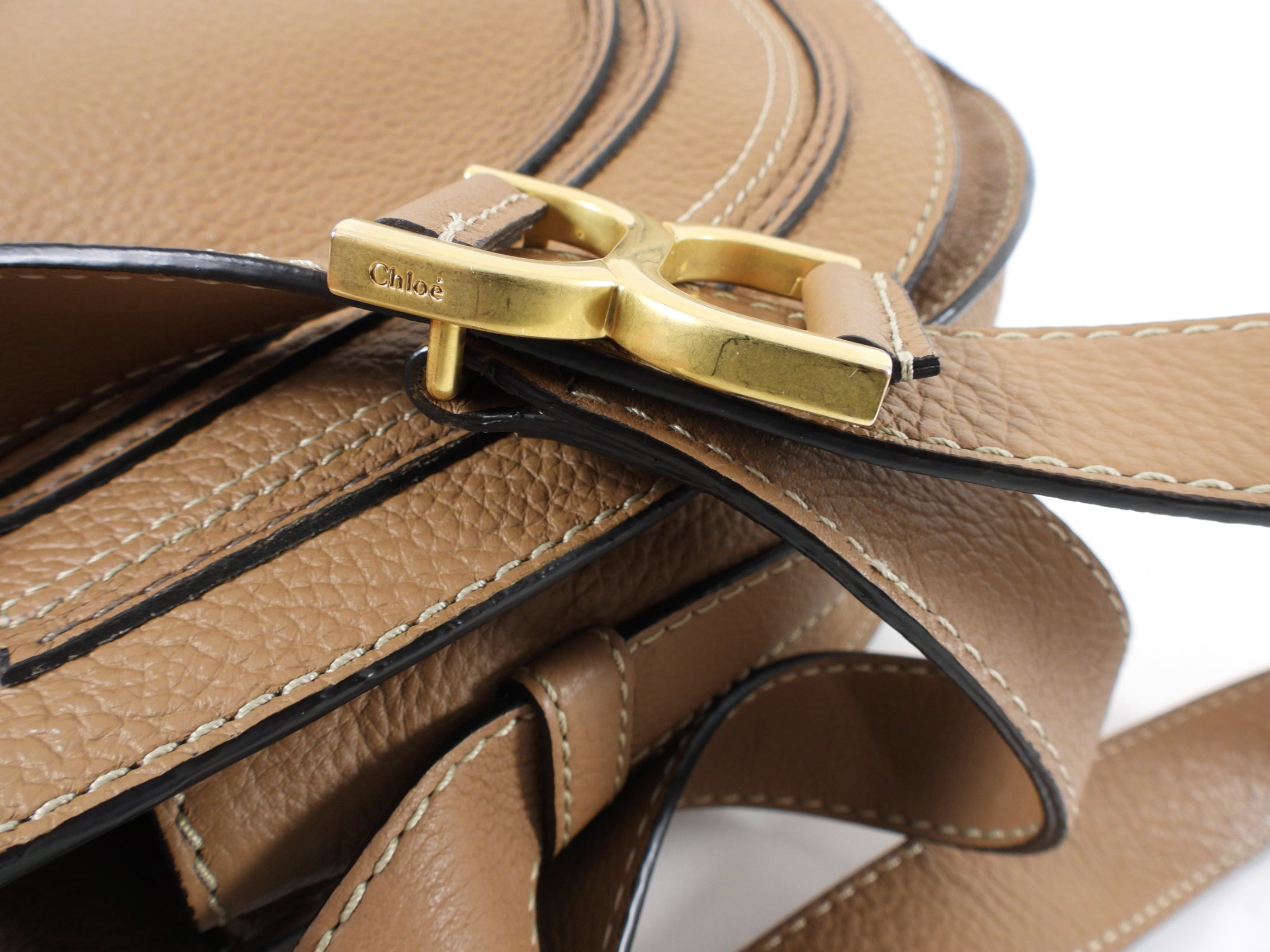 Chloe Marcie Crossbody Bag in Nut Brown - Stylish Leather Shoulder Bag for Women, Perfect for Daily Use, Travel & Shopping