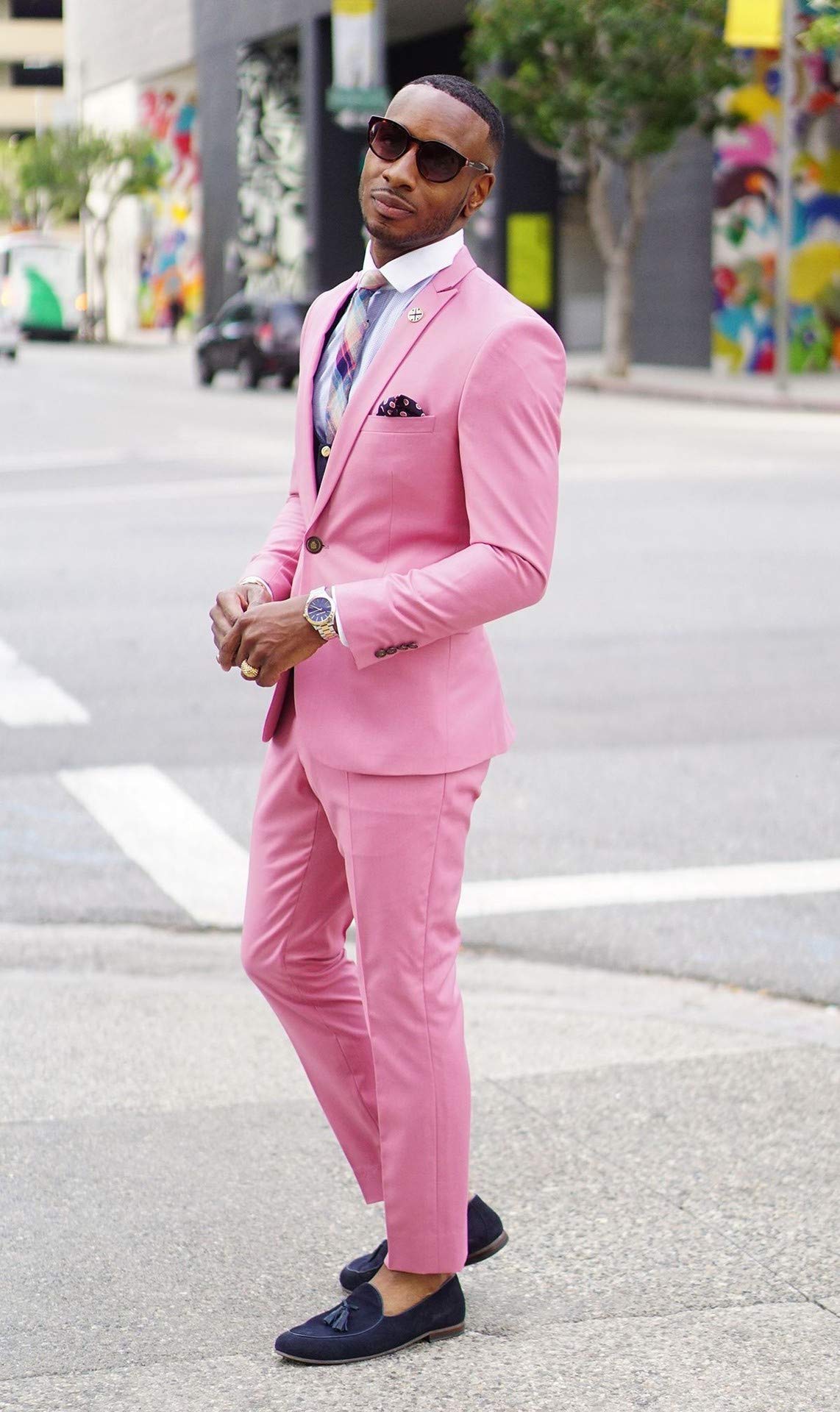 Men's Slim Fit One Button Tuxedo Suit for Wedding, Prom & Party - Stylish Blazer & Pant Set - Perfect for Grooms, Formal Events & Special Occasions