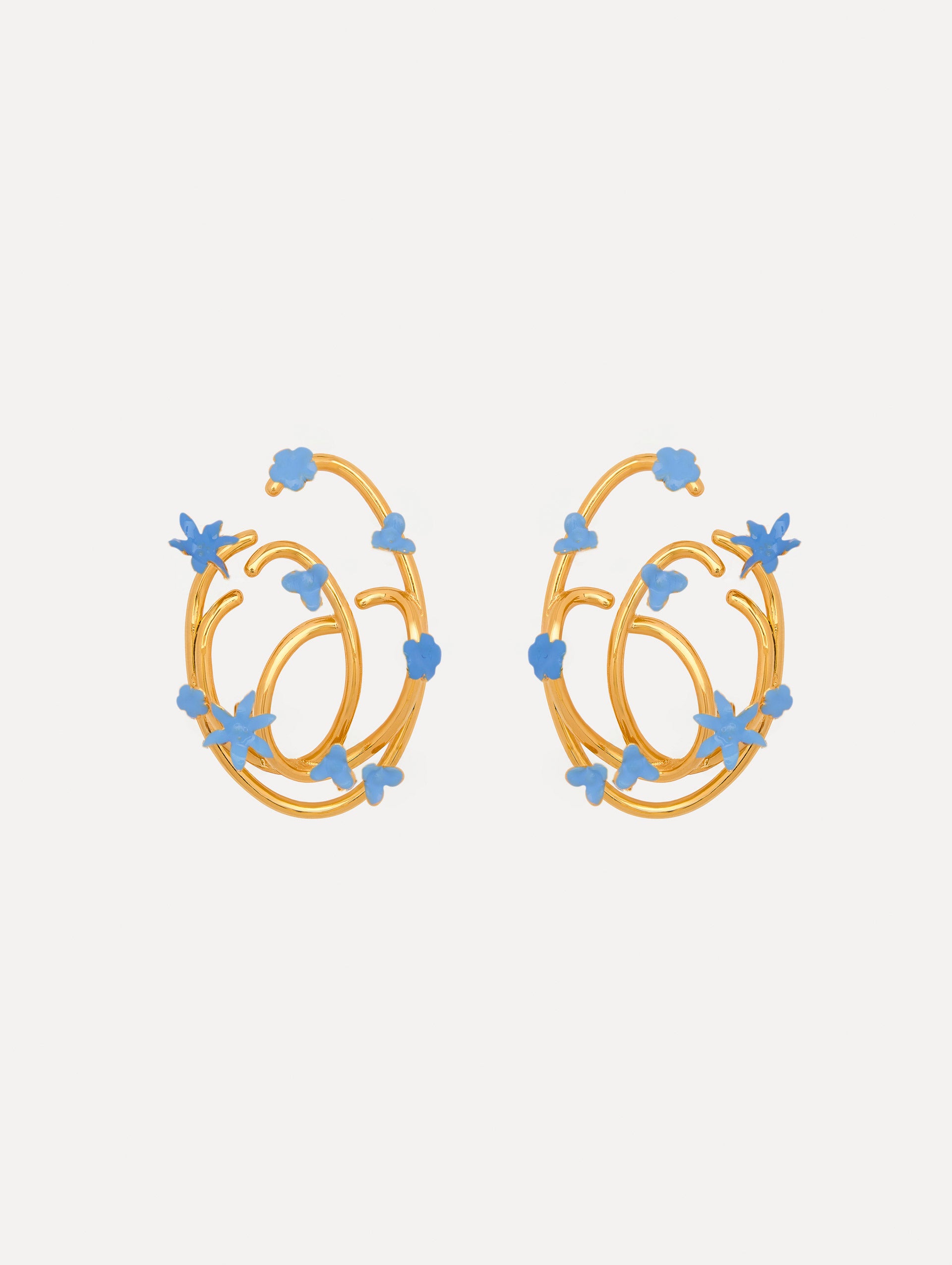 Tangled O Floral Earrings for Women - Boho Chic Dangle Drop Earrings for Party, Wedding & Everyday Wear | Lightweight Handmade Jewelry Gift