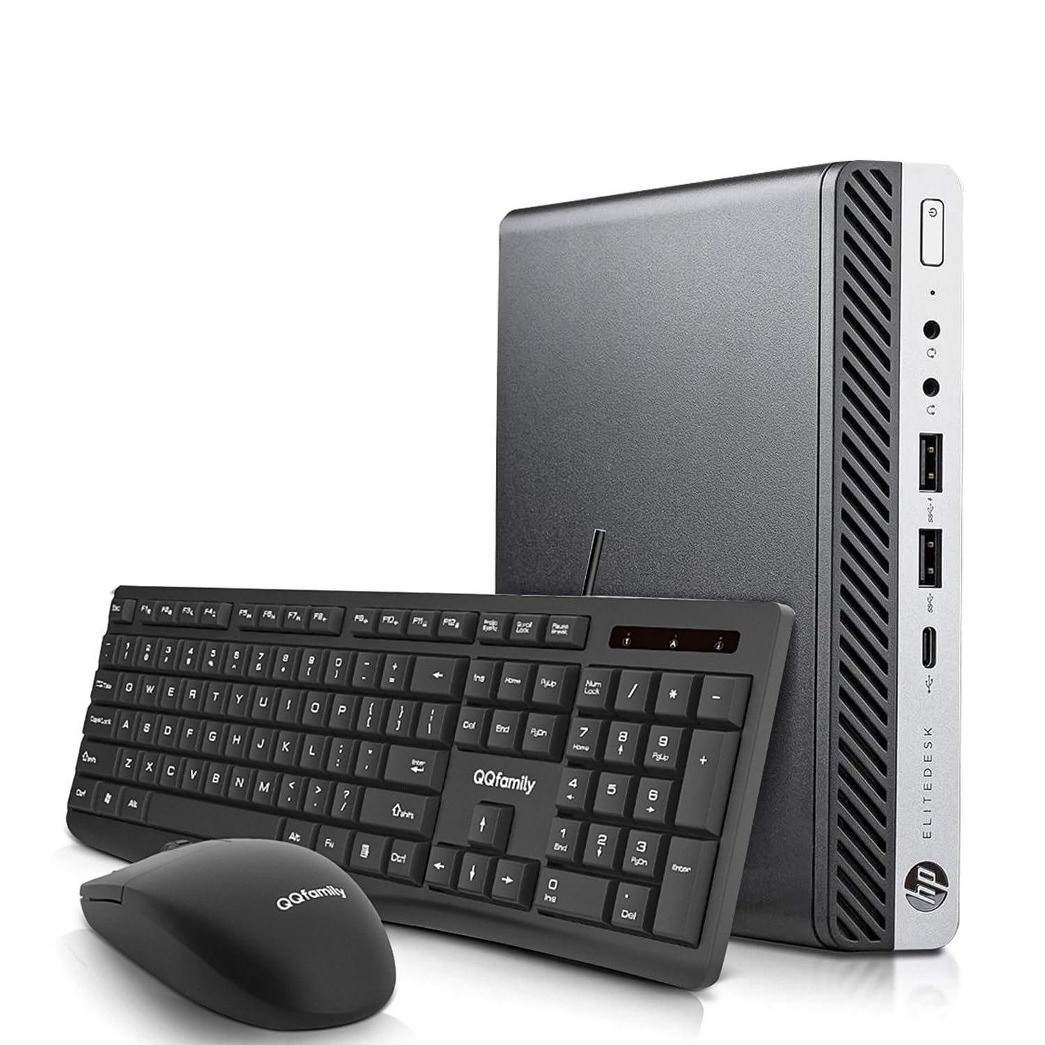 Renewed HP EliteDesk 800 G4 Mini Business Desktop PC - 8th Gen Intel Core i5-8600T, 8GB DDR4 RAM, 256GB NVMe SSD, WiFi, Windows 10 Pro (Includes Wired Keyboard & Mouse) | Compact Office Computer for Small Business, Home Office & Remote Work