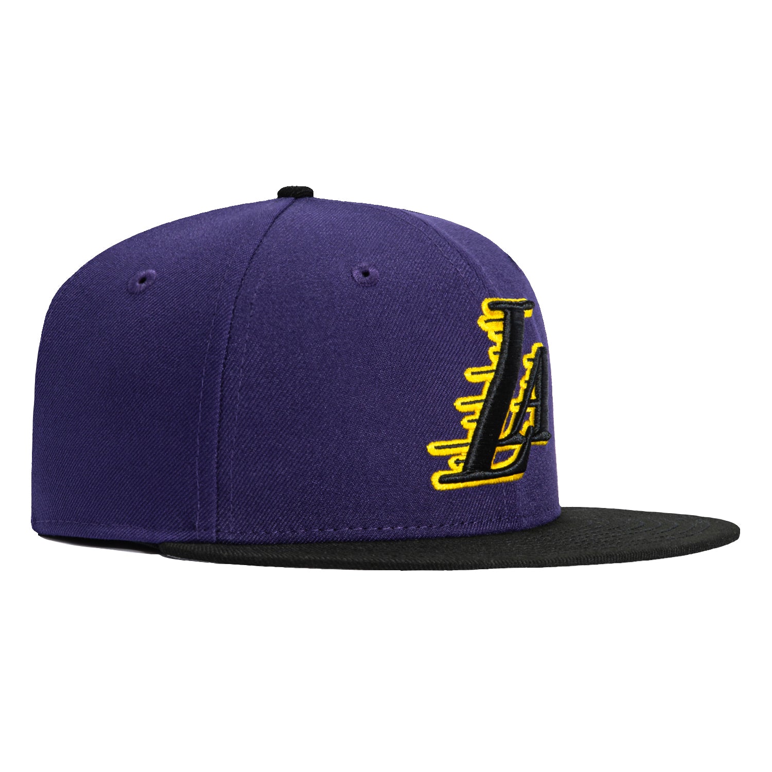 New Era 59Fifty Los Angeles Lakers LA Motion Adjustable Snapback Hat - Purple & Black - Official NBA Basketball Cap for Men & Women - Perfect for Games, Streetwear & Fan Collections