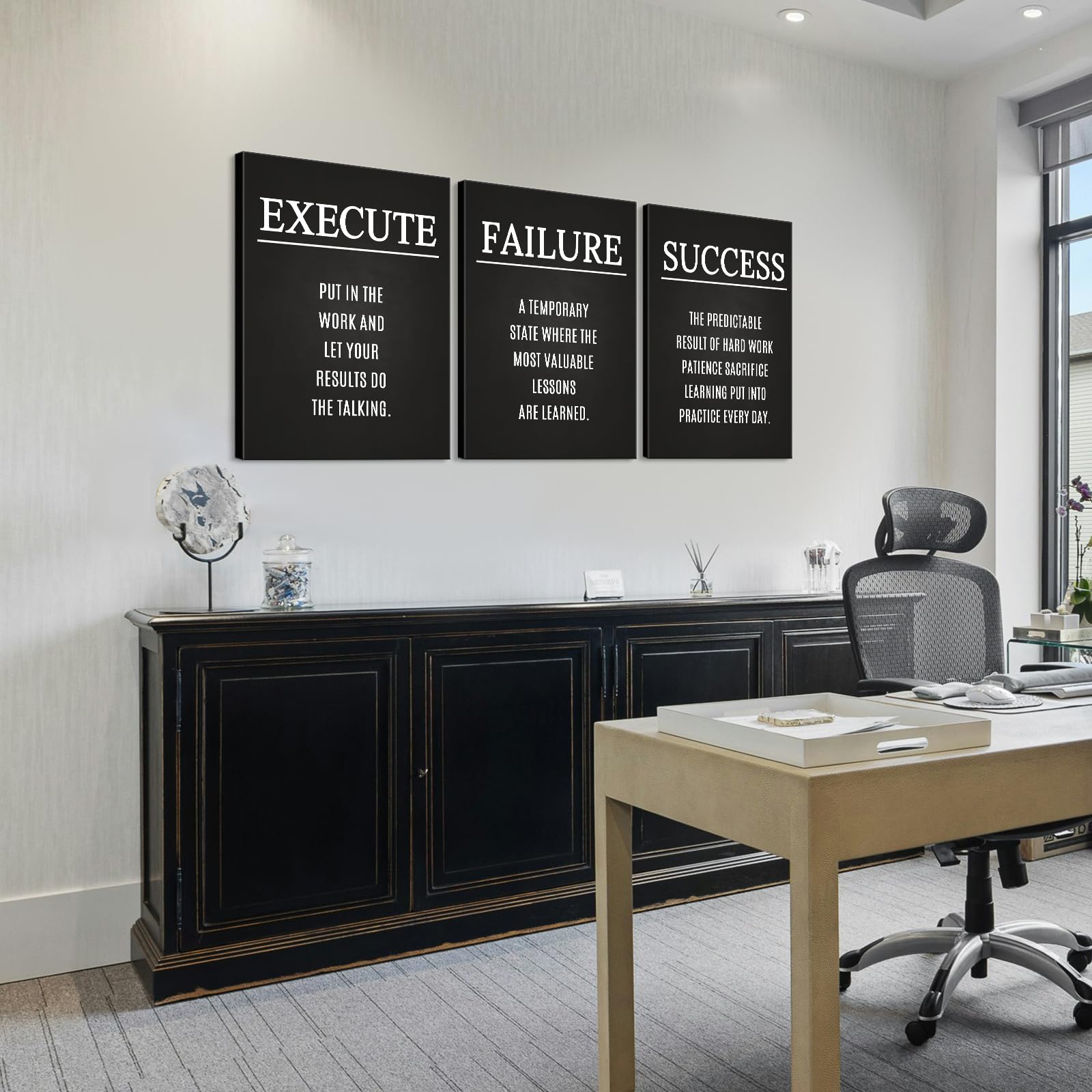 YOUHONG 3-Piece Motivational Wall Art Set - Inspirational Posters for Home & Office Decor (20