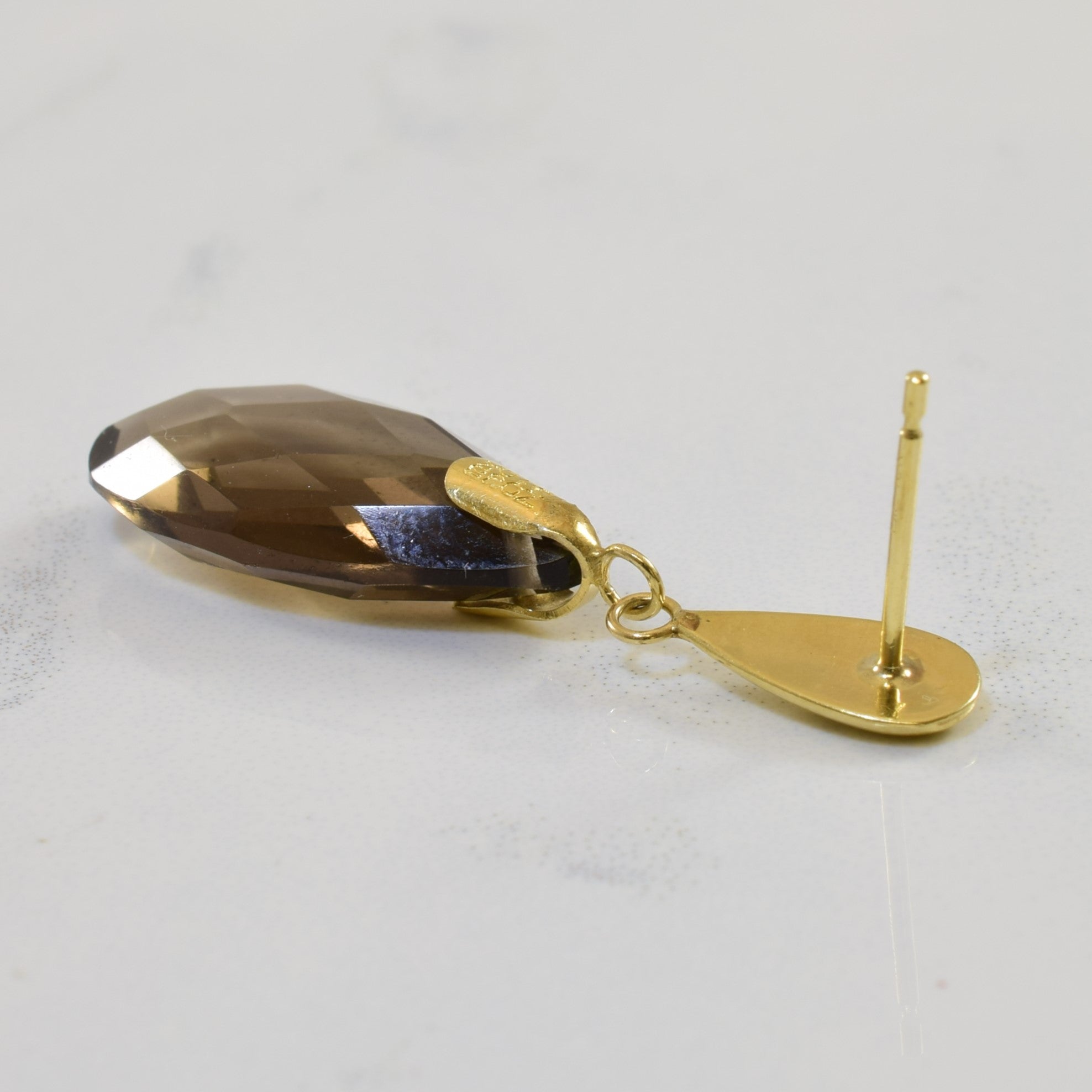 Smoky Quartz Drop Dangle Earrings - 13.0 Carat Total Weight (CTW) - Elegant Handmade Jewelry for Women - Perfect for Weddings, Parties & Special Occasions