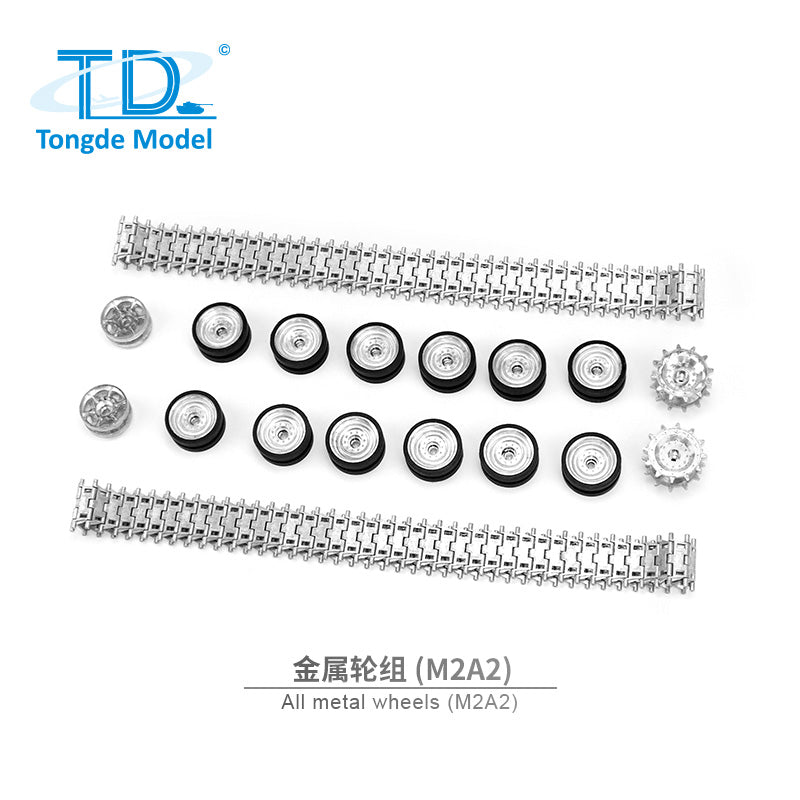 1/16 Scale Tongde RC Tank - Remote Control Panzer M2A2 Bradley Electric Infantry Fighting Vehicle DIY Simulation Model with Barrel Recoil (No BB Unit) - Perfect for Military Enthusiasts & Collectors, Indoor/Outdoor Play, and Display Showcase