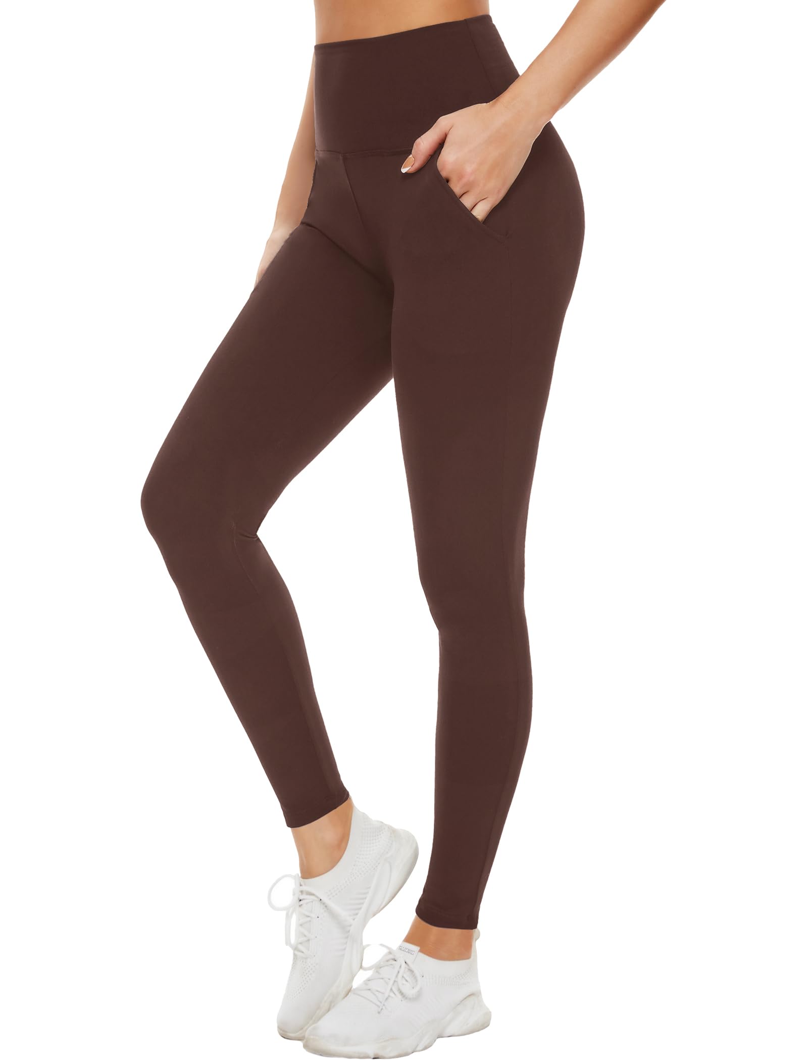 Women's High Waist Tummy Control Yoga Pants with Pockets - Aoliks Workout Leggings for Running, Gym, Dance, Travel, Hiking & Lounge