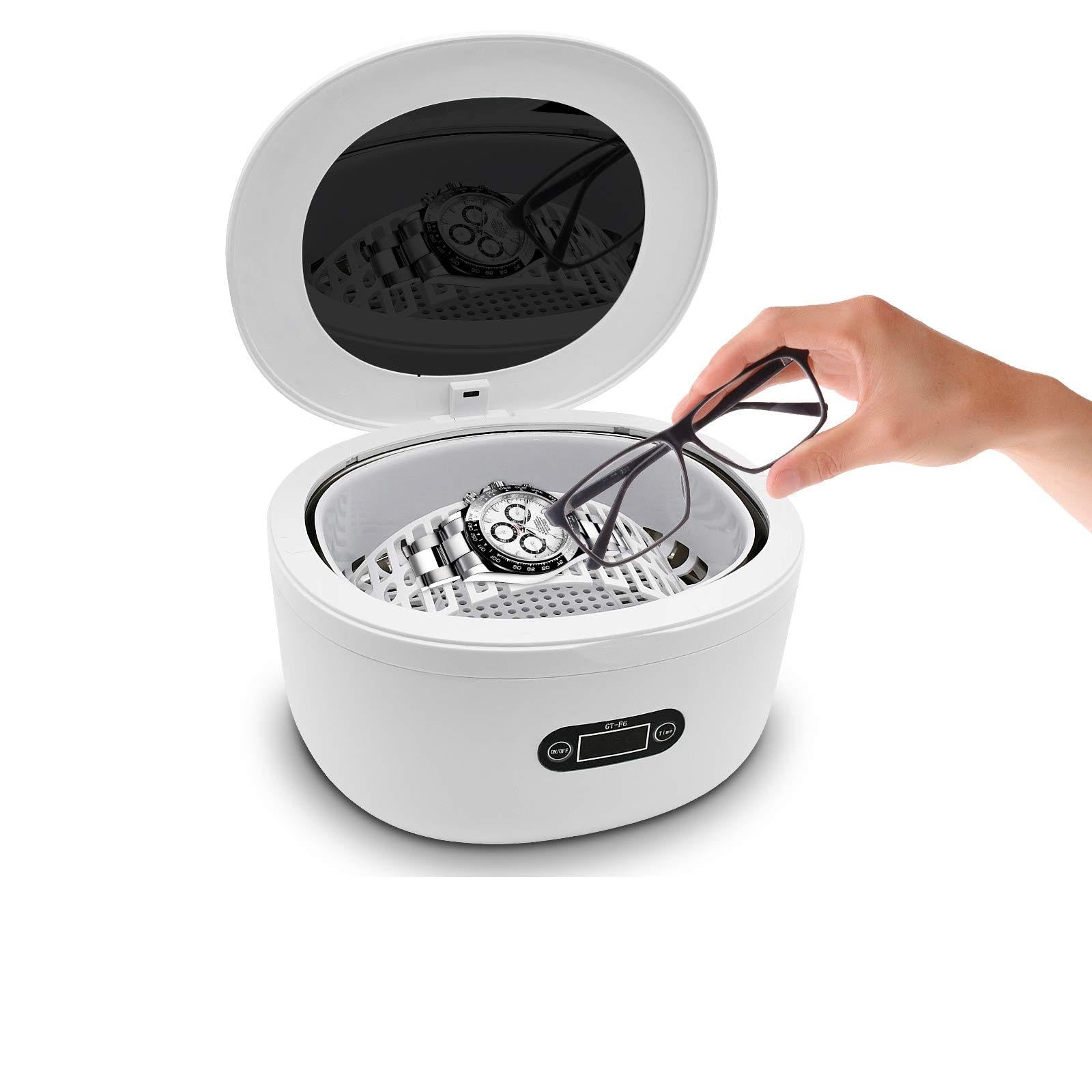Ultrasonic Jewelry Cleaner for Rings, Watches, Eyeglasses & More - 25oz Tank with Digital Timer - Perfect for Home Jewelry Care, Watch Cleaning & Denture Maintenance