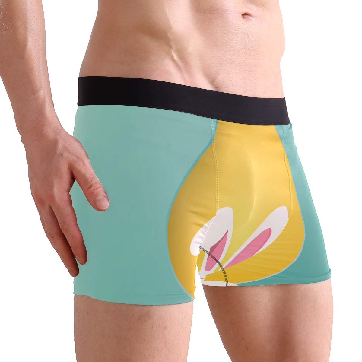Happy Easter Men's Boxer Briefs - Soft Comfortable Underwear with Egg Design for Holiday Fun, Parties & Gifting