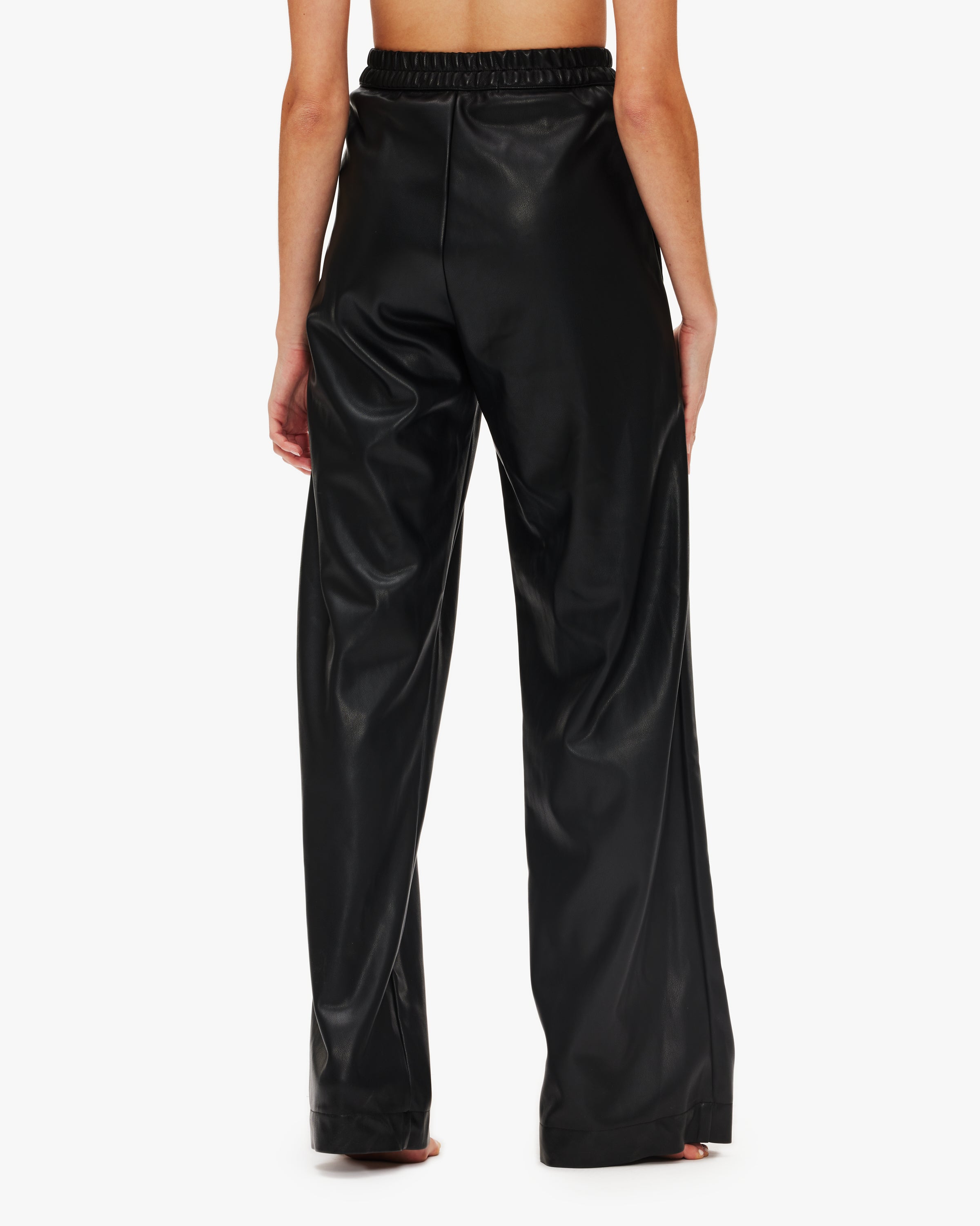 Enza Costa Women's Soft Leather Straight Leg Pants - Comfortable & Stylish for Work, Travel & Casual Wear