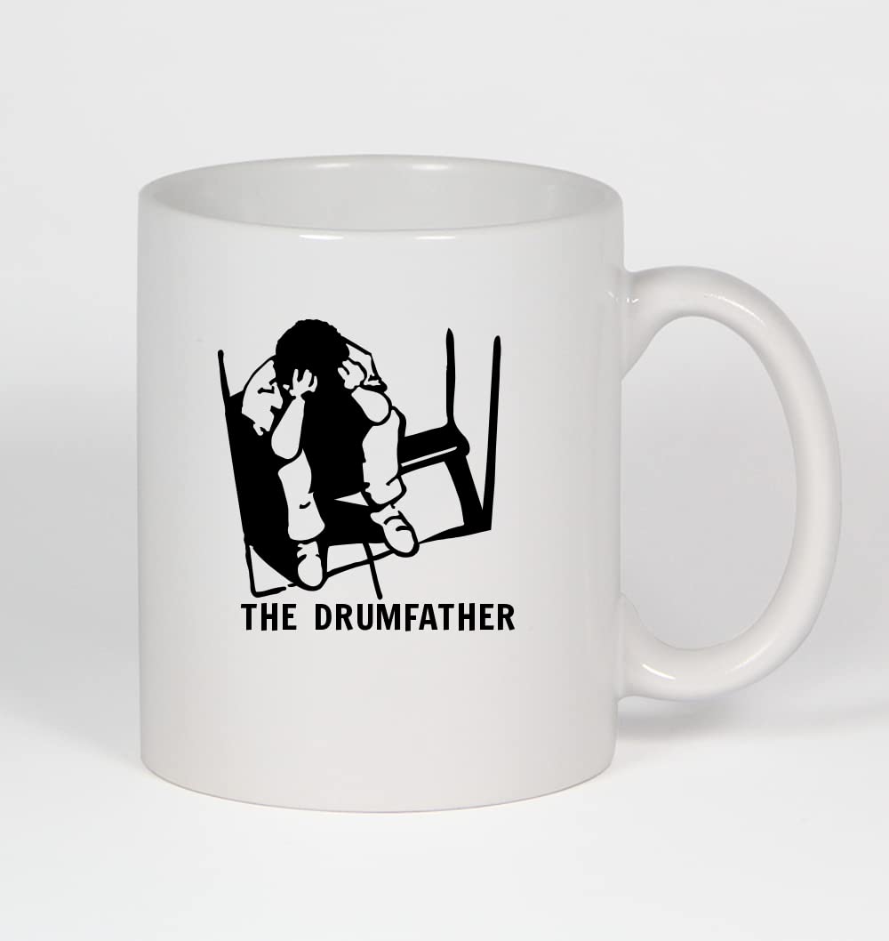 The Drumfather Anime I - 11oz White Ceramic Coffee Mug with Handle | Perfect for Tea, Hot Chocolate & Office Use | Cute Gift for Anime Fans & Collectors
