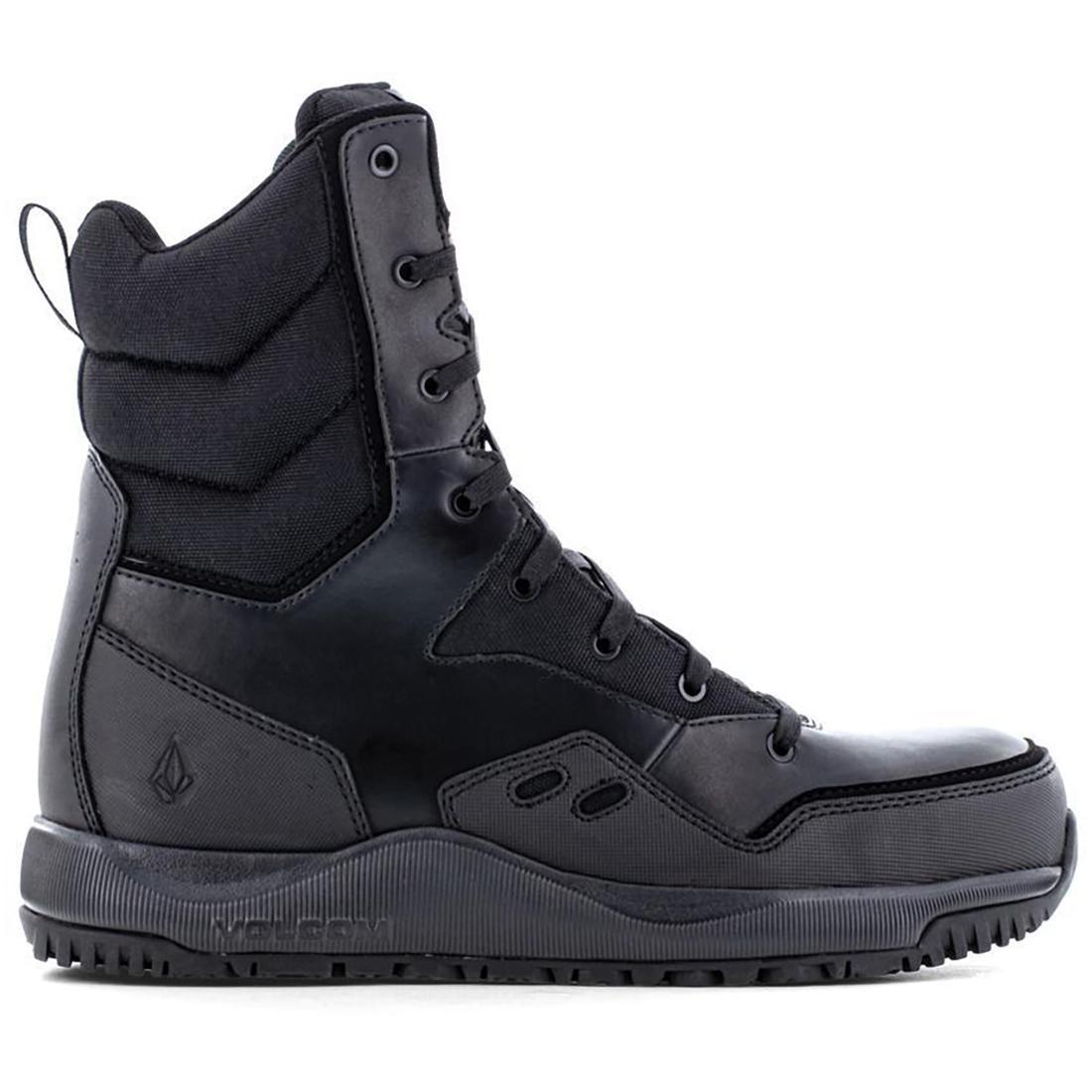 8 Inch Composite Toe Tactical Work Boots for Men - Black Photo Street Shield - Durable Safety Shoes for Construction, Hiking & Outdoor Work