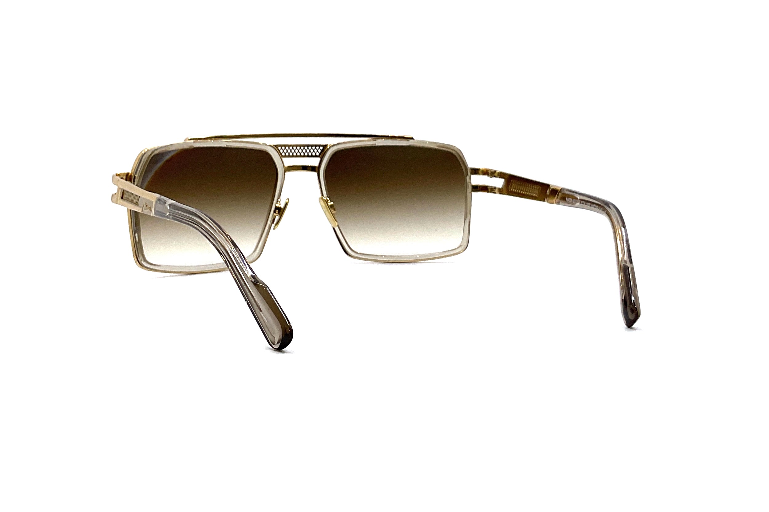 Cazal 6033/3 Sunglasses - Brown Transparent Frame & Gold Accents - Retro Fashion Eyewear for Men & Women - Perfect for Outdoor Activities & Style Statement