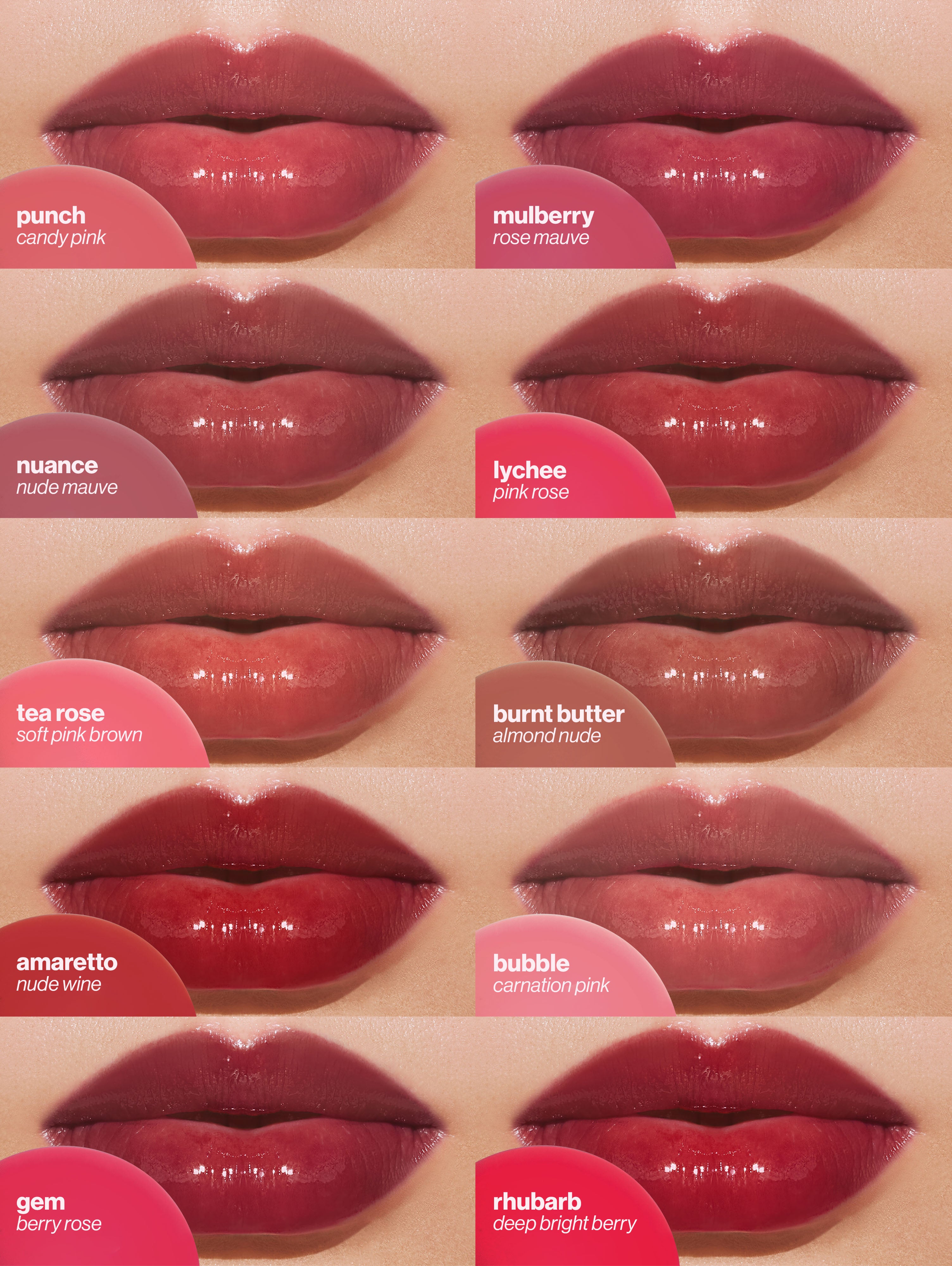 Juice Tint Lip Stain - Long Lasting Hydrating Lip Gloss for Women, Natural Vegan Lip Tint for Everyday Wear, Date Night & Special Occasions