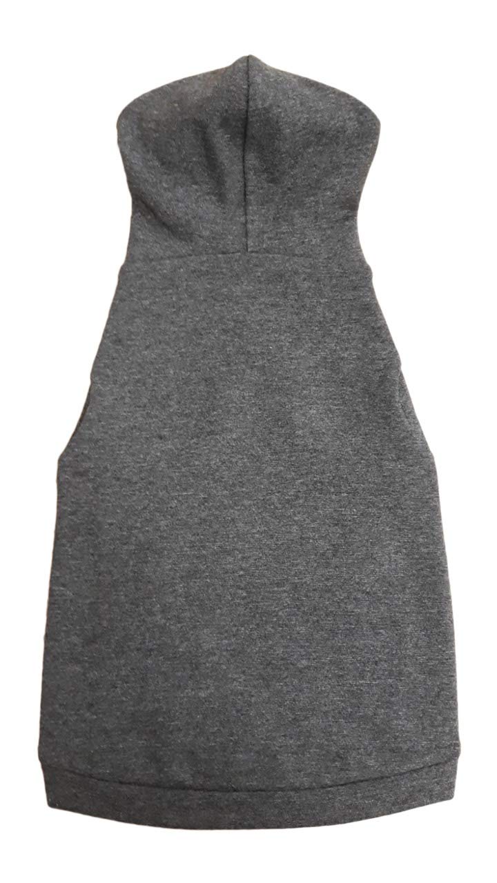 Dark Grey Hoodie for Sphynx Cats - Home Sweet Home Design | Warm & Comfortable Hairless Cat Clothes for Indoor & Outdoor Use (Size L) | Perfect for Cold Weather, Photo Shoots, and Stylish Pet Fashion