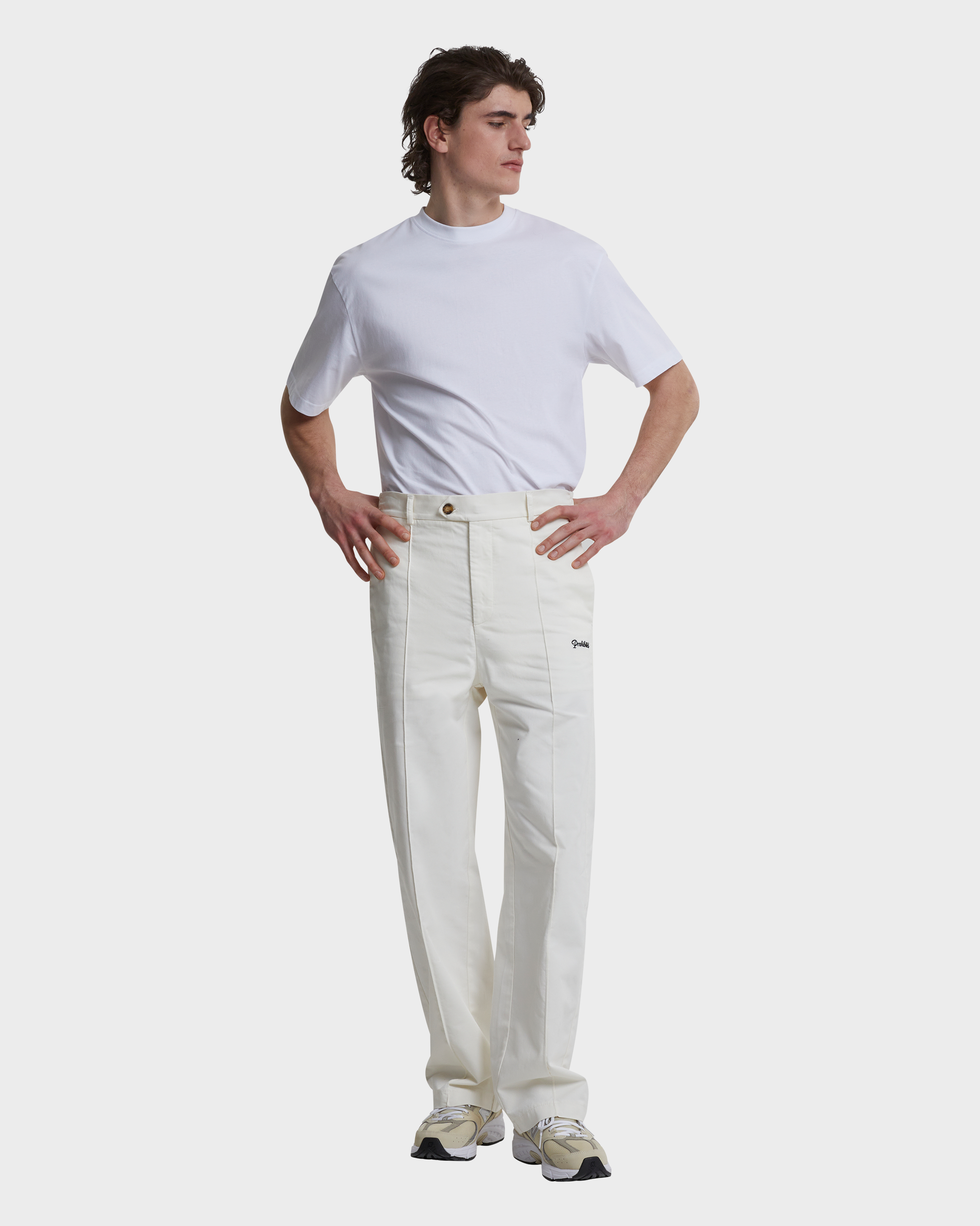 Premium Tailored Pants for Women - High Waist Slim Fit Work Pants in Ecru | Office Wear, Business Casual & Professional Outfits
