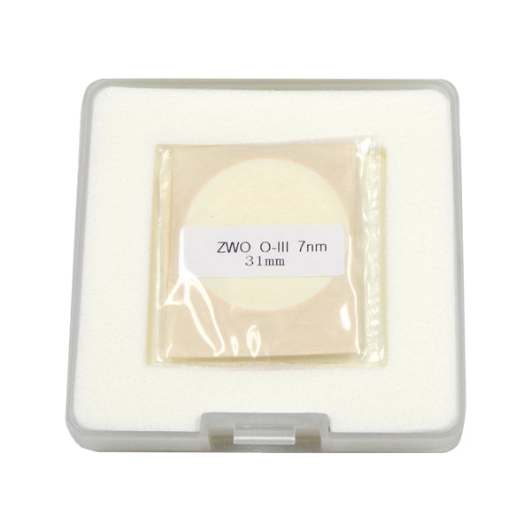 ZWO 31mm Narrowband Filter for Astrophotography - Enhance Deep Sky Imaging with H-Alpha, OIII, and SII Wavelengths | Perfect for Telescopes and CCD Cameras