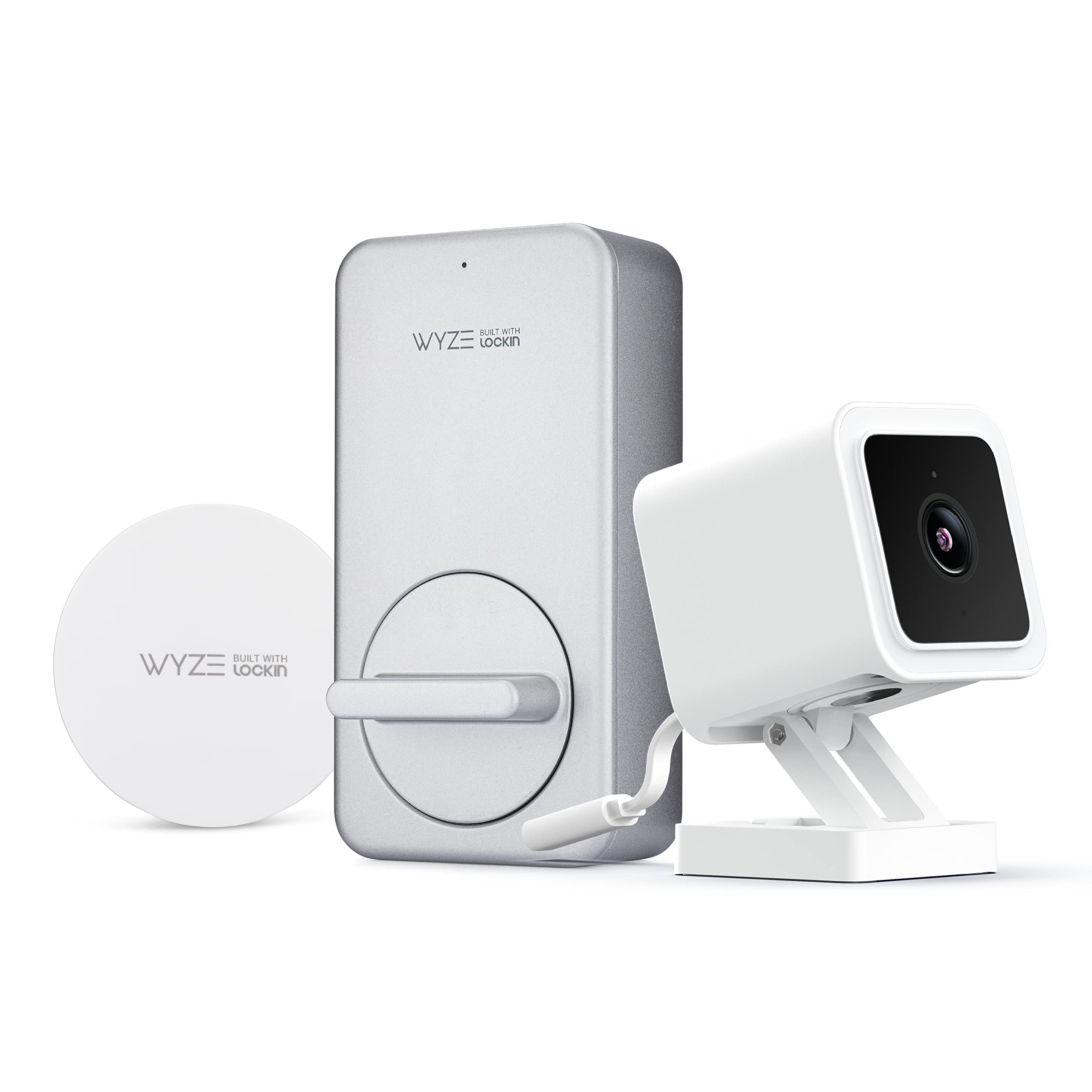 Wyze Lock WiFi & Bluetooth Smart Door Lock with Cam v3 - 1080p HD Indoor/Outdoor Security Camera, Color Night Vision, 2-Way Audio - Works with Alexa, Google Assistant & IFTTT | Perfect for Home Security & Smart Home Automation