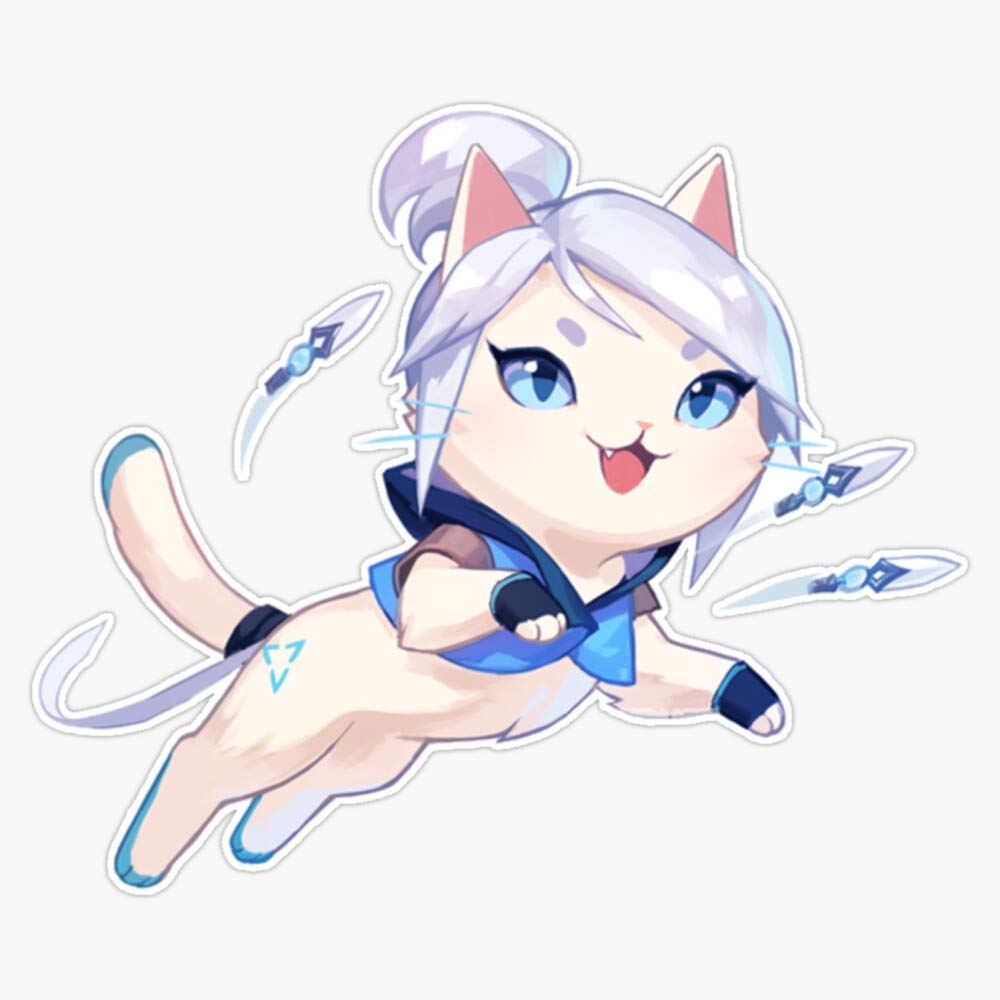Valorant Kitty Jett Vinyl Sticker - Waterproof 5 Inch Decal for Laptop, Phone & Car Bumper - Gaming Accessories for Valorant Fans