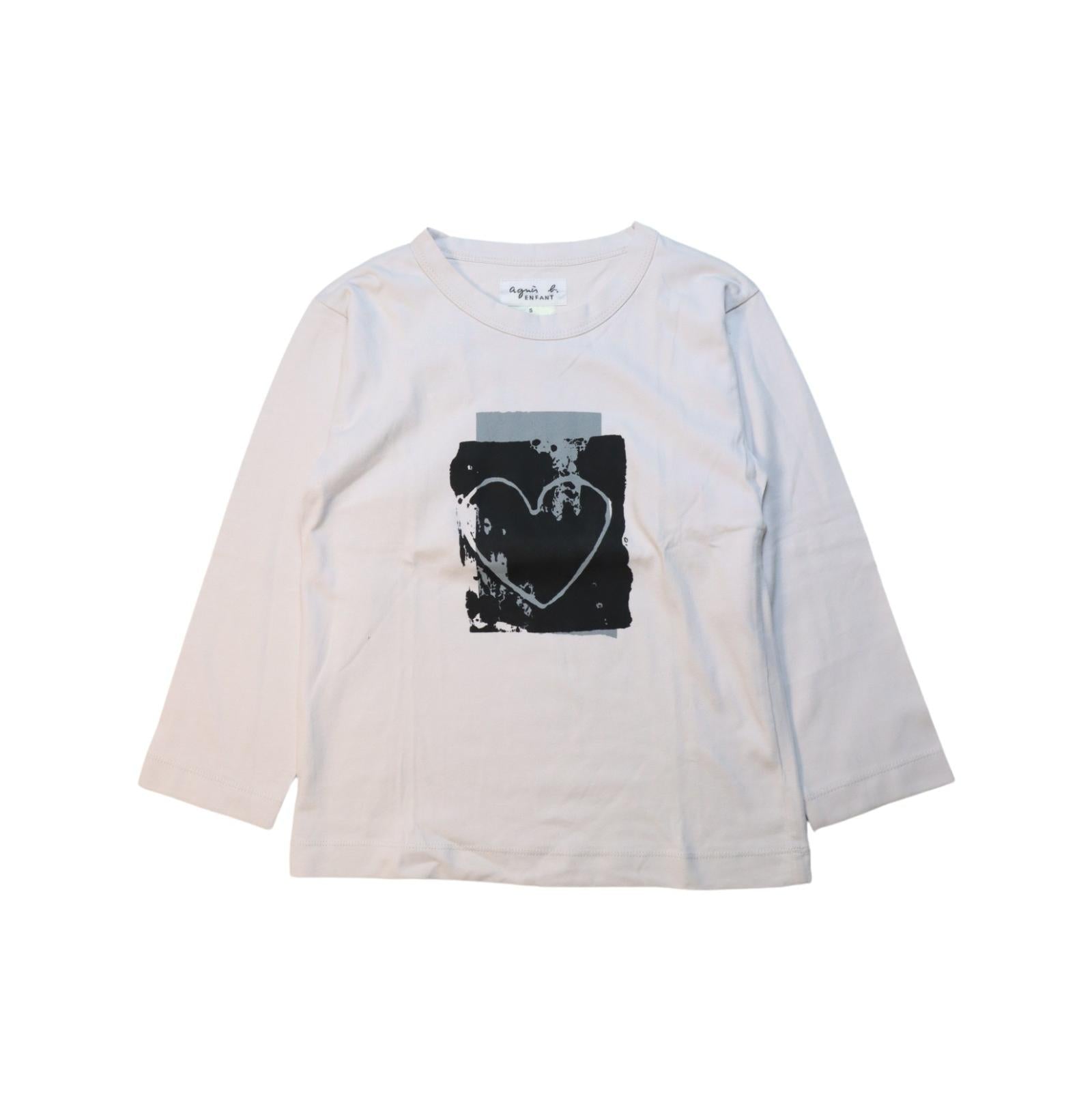 Agnes b. Long Sleeve Cotton T-Shirt for Girls 6T - Soft Casual Top for School, Playdates & Everyday Wear
