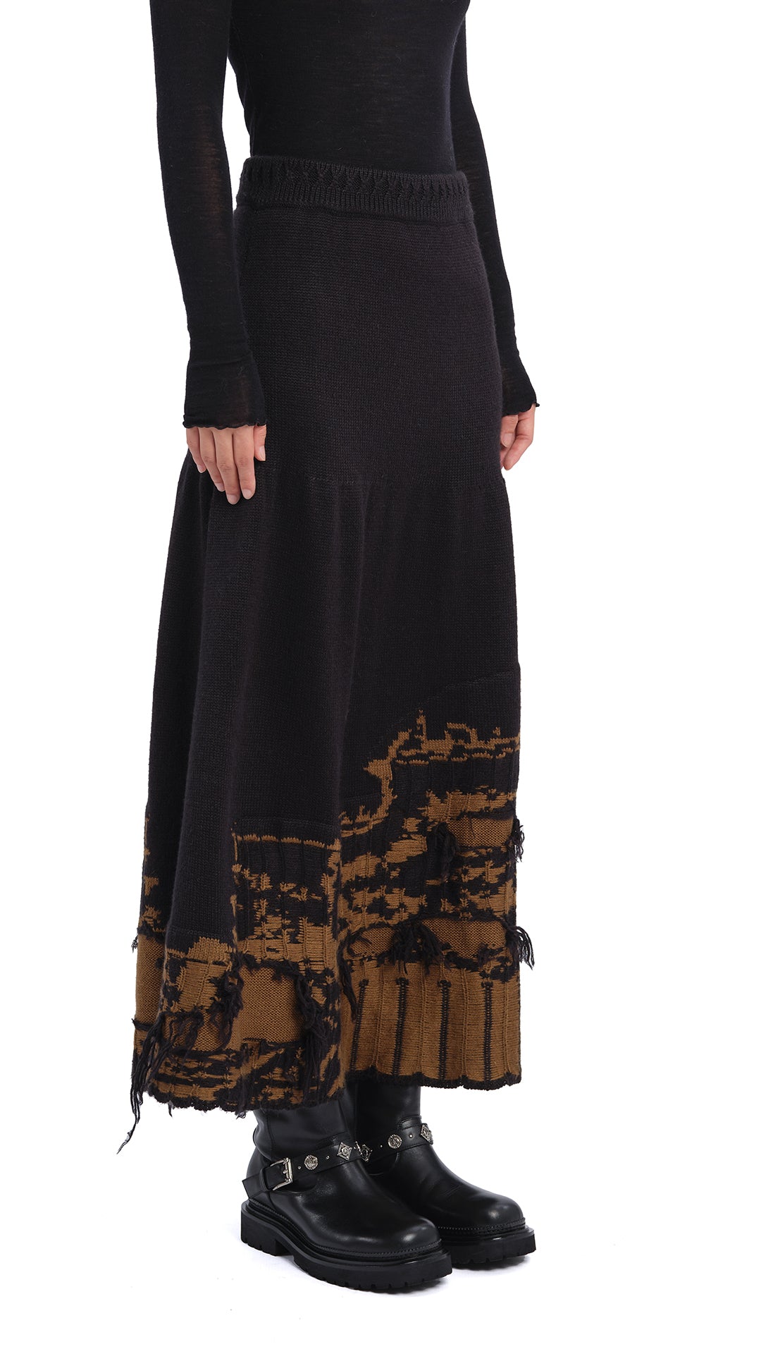 Queen Sisi Knitted Skirt for Women - Soft Stretch High Waist A-Line Midi Skirt | Perfect for Fall Winter, Office Wear, Date Night & Casual Outfits