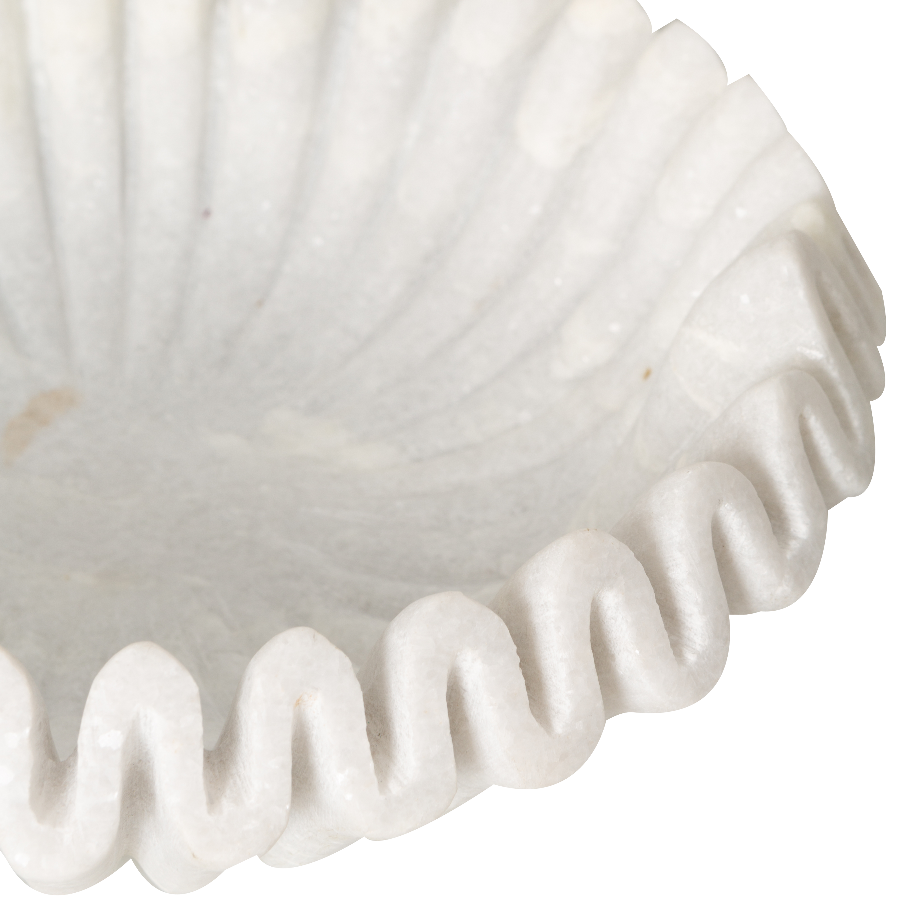 Elegant Marble Ruffle Bowl - Handcrafted Decorative Serving Bowl for Fruits, Nuts & Home Decor | Perfect for Dining Tables, Centerpieces & Gift Giving