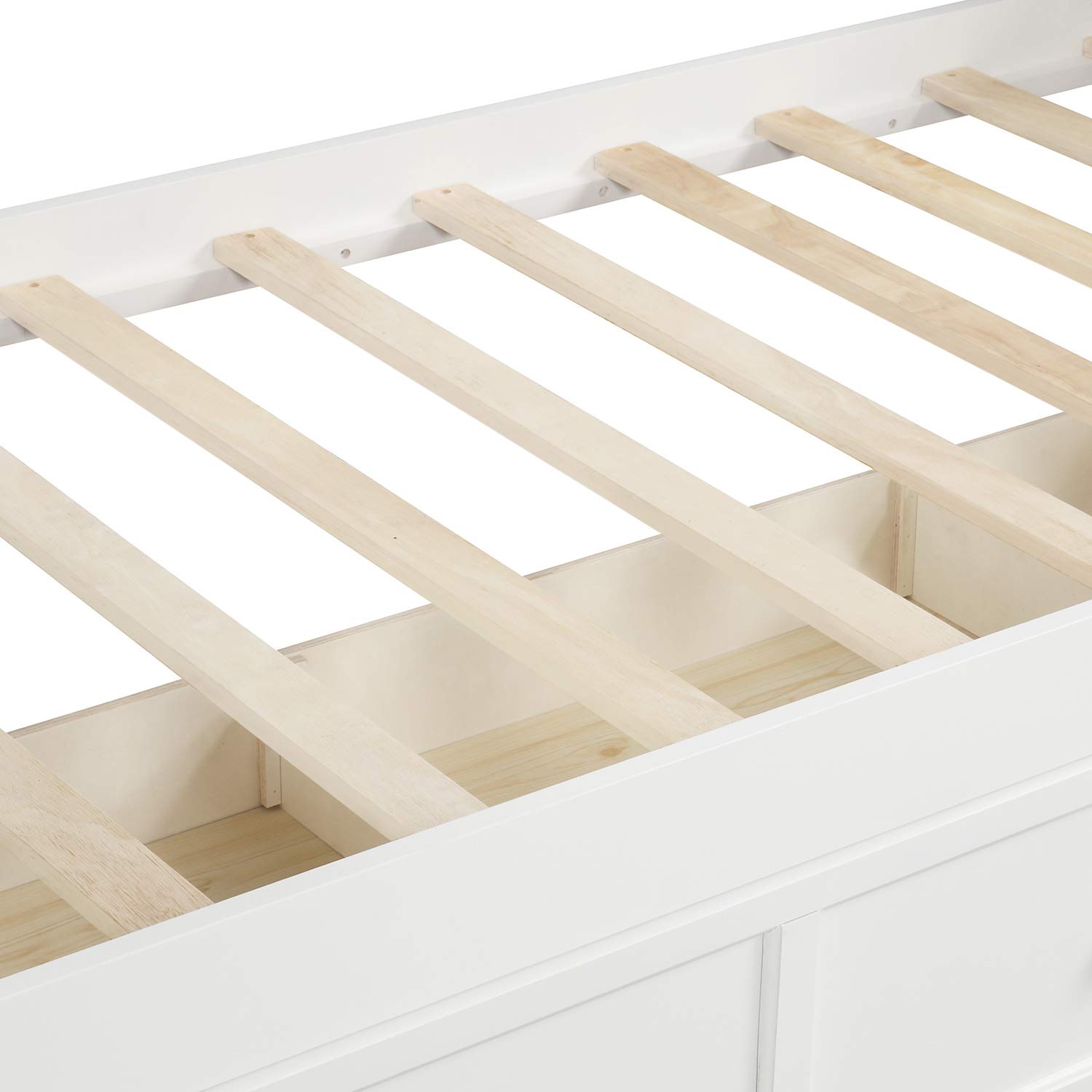 Harper & Bright Designs Twin Daybed with Storage Drawers - Wooden Twin Bed Frame with 3 Drawers, Convertible Sofa Bed for Small Spaces - No Box Spring Needed (White) | Perfect for Guest Room, Dorm, Kids Room & Studio Apartments