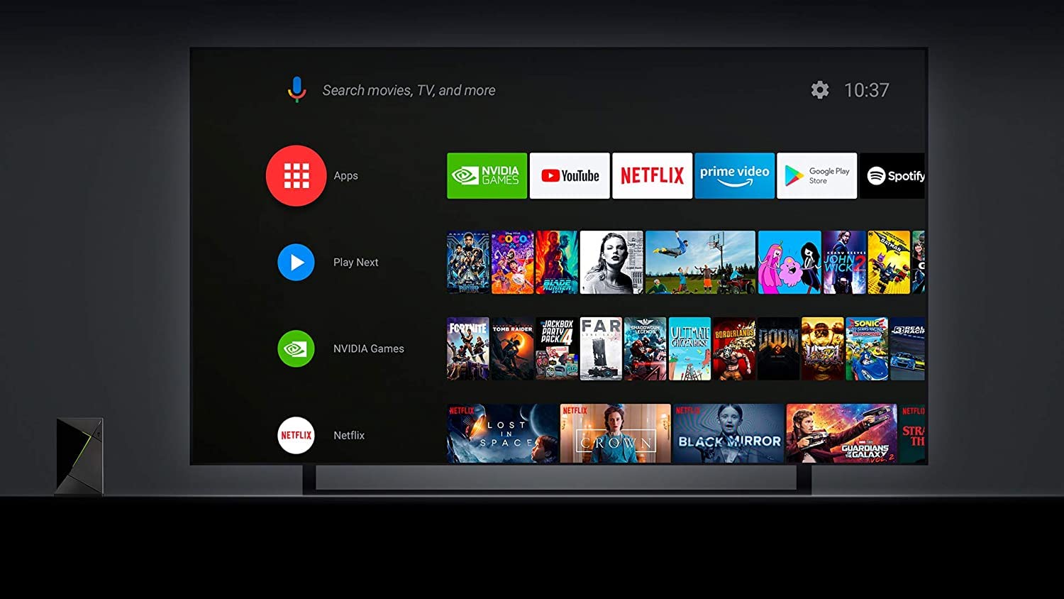 NVIDIA Shield TV Pro 4K HDR Android TV Streaming Media Player with Dolby Vision - Black | High Performance Streaming Device for Netflix, Disney+, Gaming & Smart Home Control