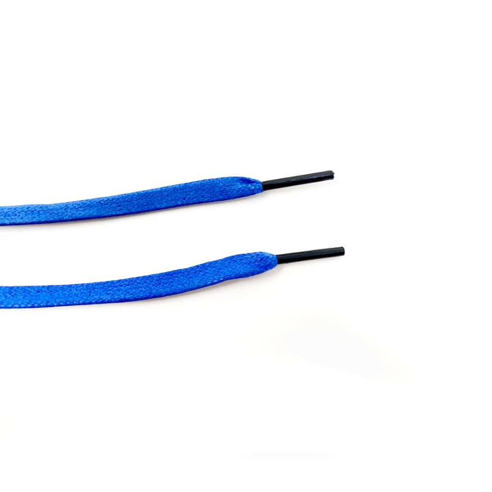 Premium Solid Blue Glazed Sneaker Laces - Durable & Stylish Shoelaces for Men & Women - Perfect for Running Shoes, Casual Sneakers & Athletic Footwear