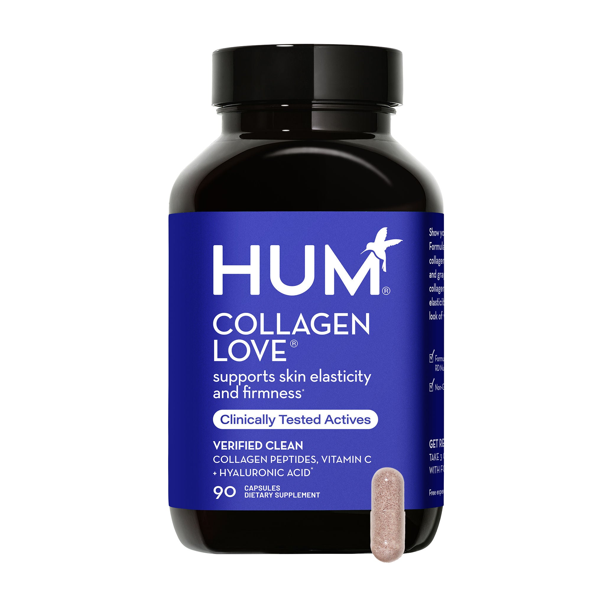 Hum Nutrition Collagen Love Skin Firming Supplement - Vegan Collagen Booster for Glowing Skin | Anti-Aging & Hydration Support | Perfect for Daily Beauty Routine & Skincare Regimen